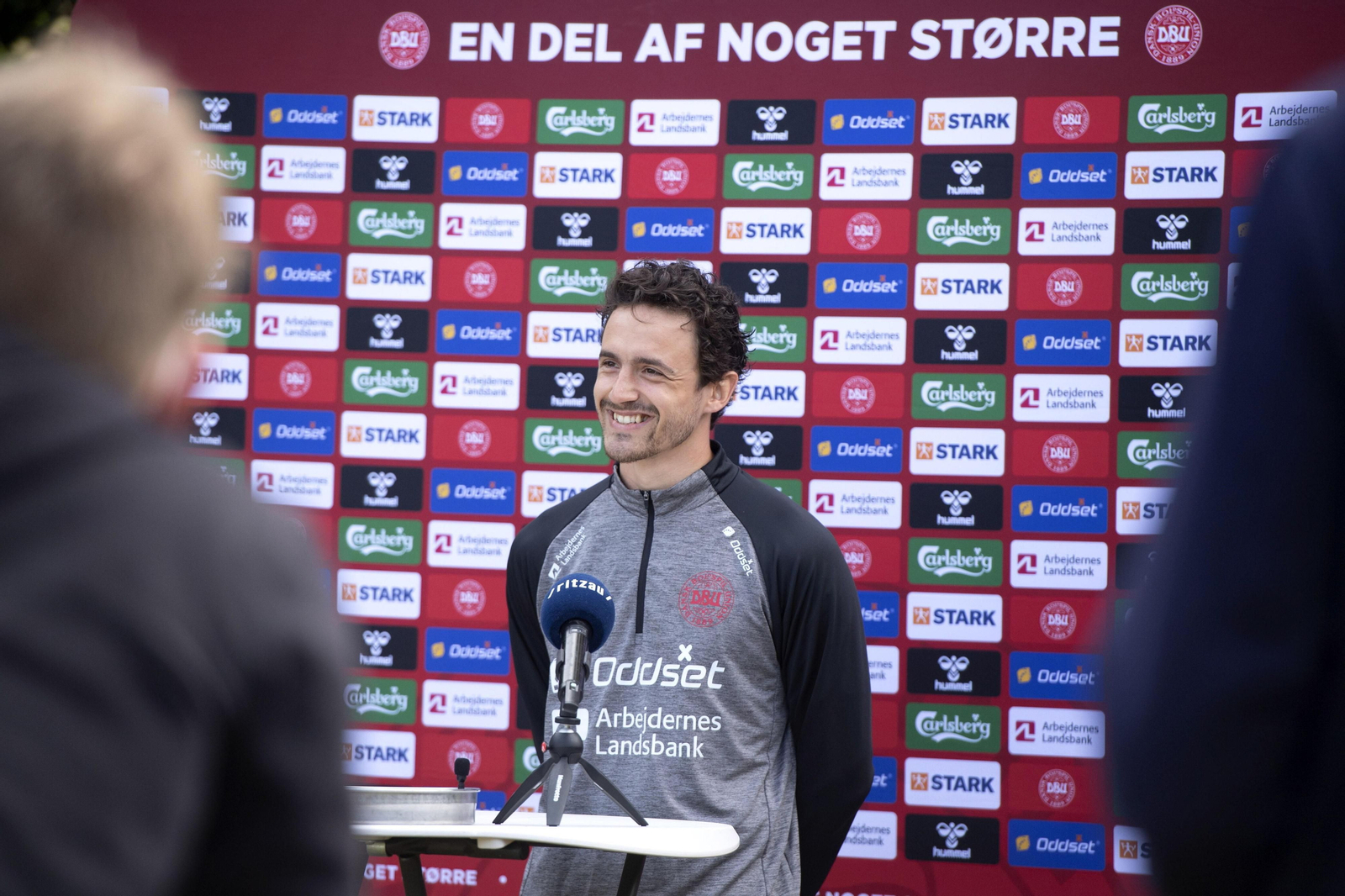 Thomas Delaney, en una rueda de prensa durante la pasada Eurocopa.