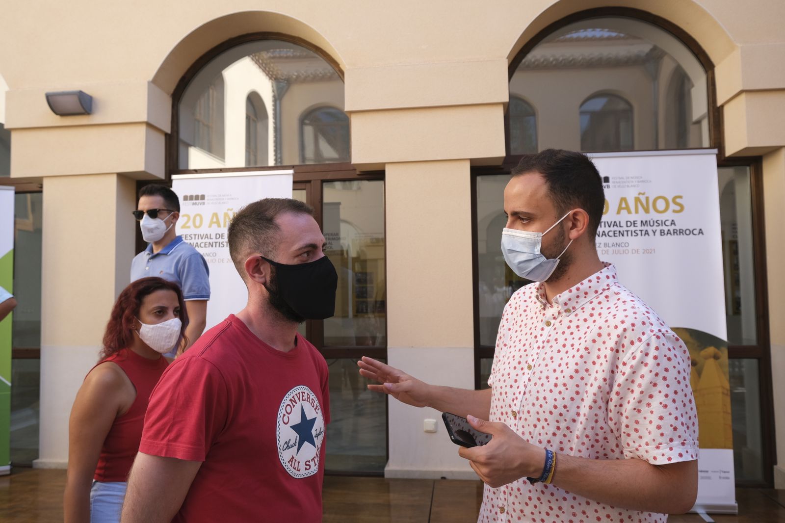 Recibimiento a los alumnos del Festival de Música Renacentista y Barroca de Vélez Blanco.