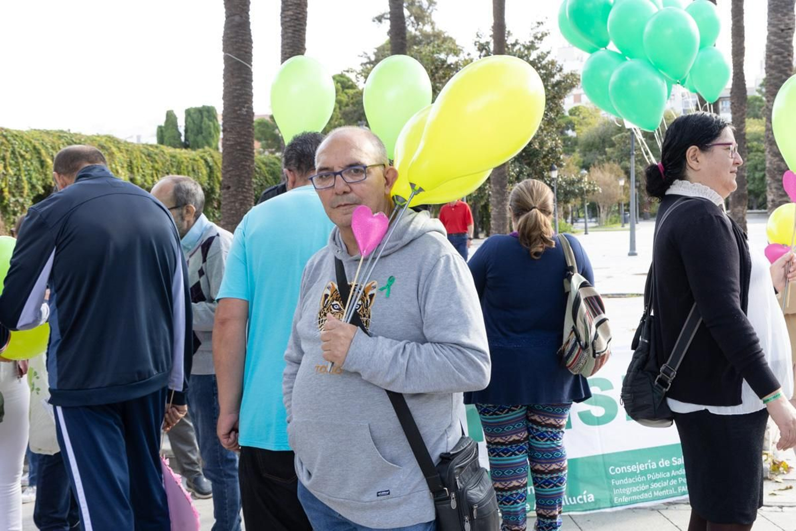 Marcha organizada con motivo del Día Mundial de la Salud Mental, en imágenes