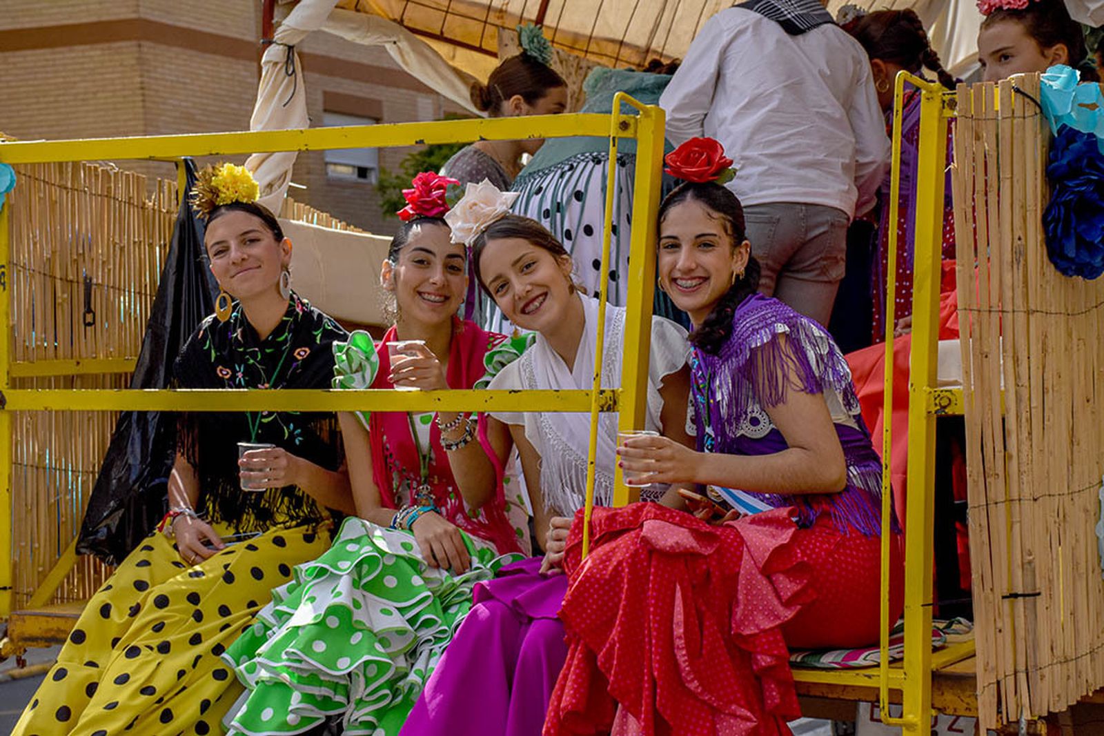 Imágenes de los carros de la Hermandad del Rocío de Huelva