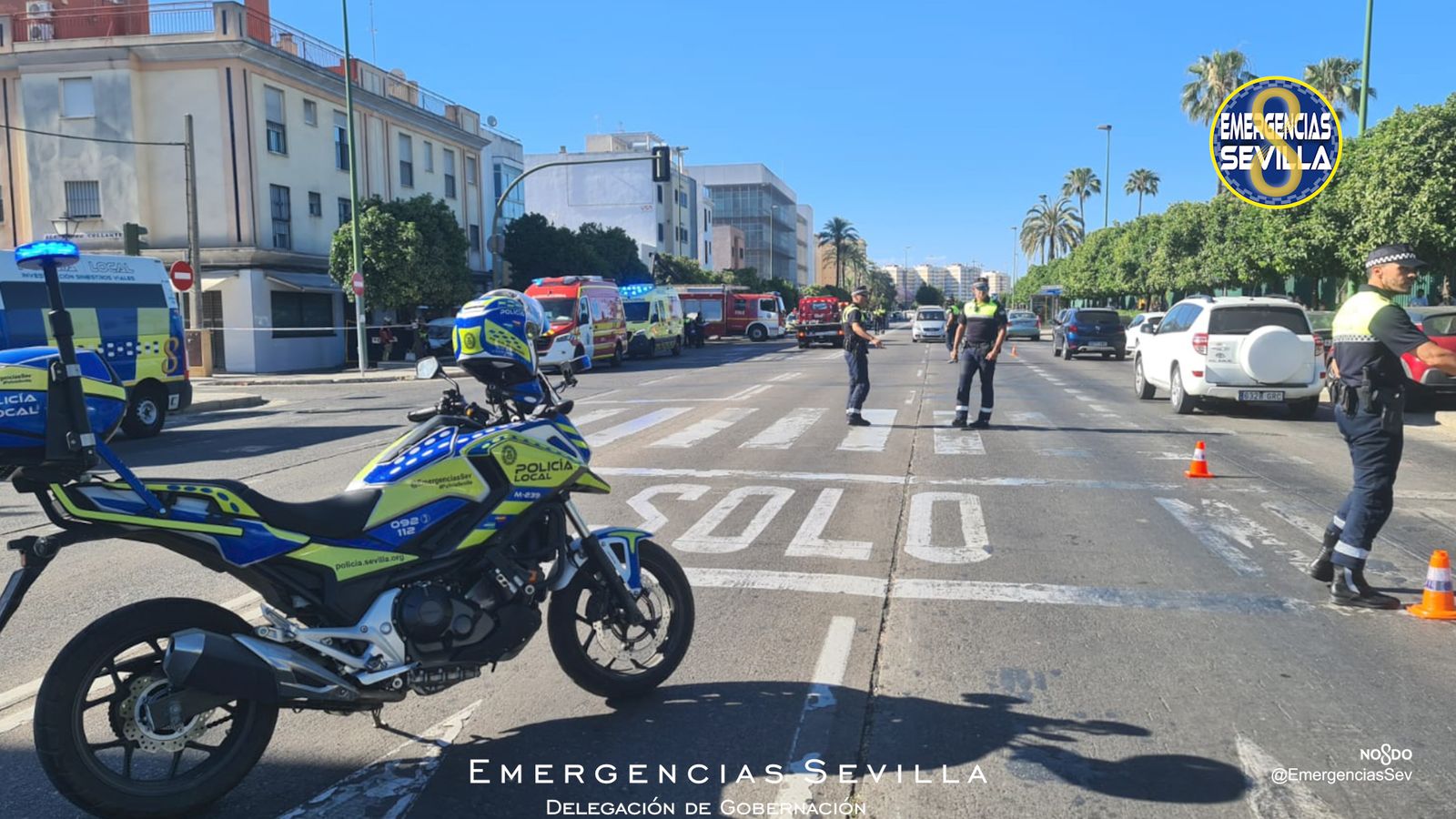 La Ronda del Tamarguillo, cortada por el accidente.