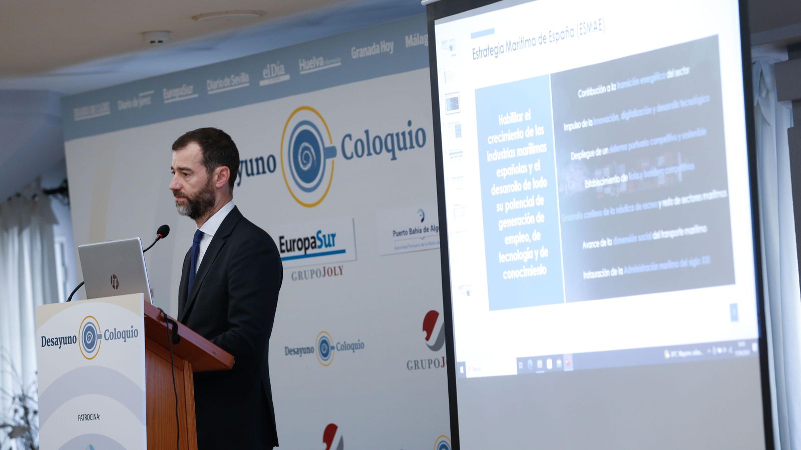 Fotos del Desayuno Coloquio de Europa Sur y el Propeller Club de Algeciras con Benito Núñez Quintanilla