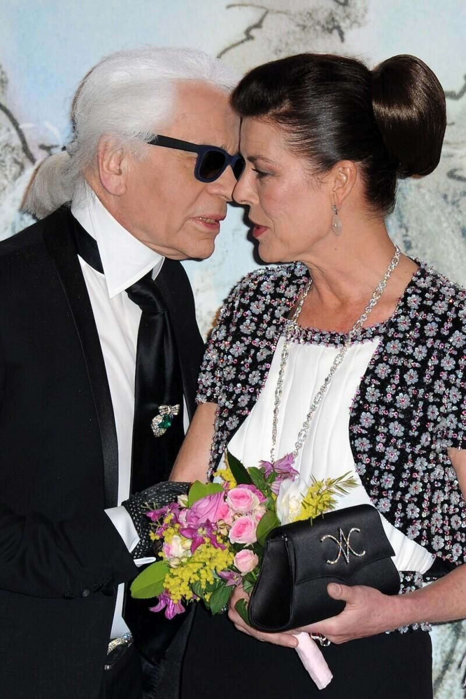 La princesa Carolina con Karl Lagerfeld, gran amigo suyo.