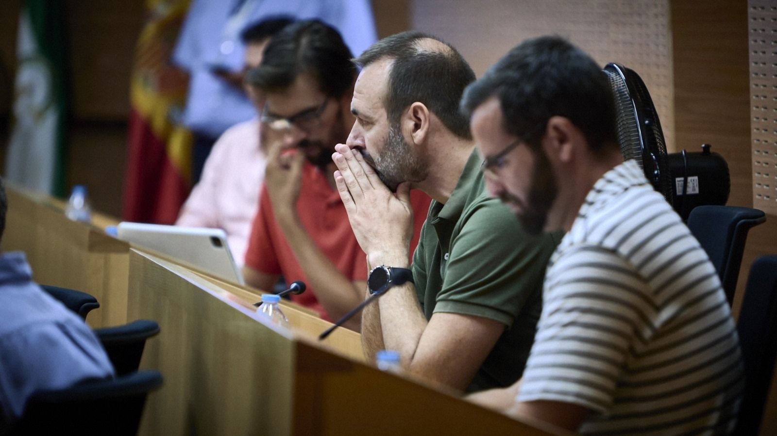El portavoz de Unión Portuense Javier Botella, en primer término.