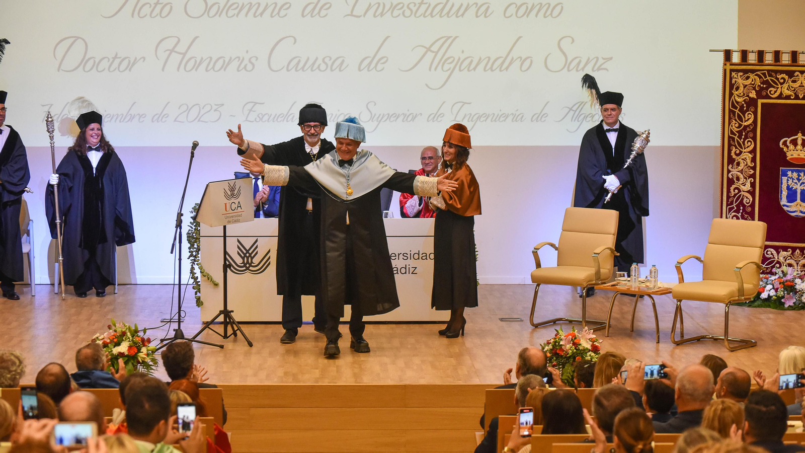 El nombramiento de Alejandro Sanz como Doctor Honoris Causa por la UCA en Algeciras