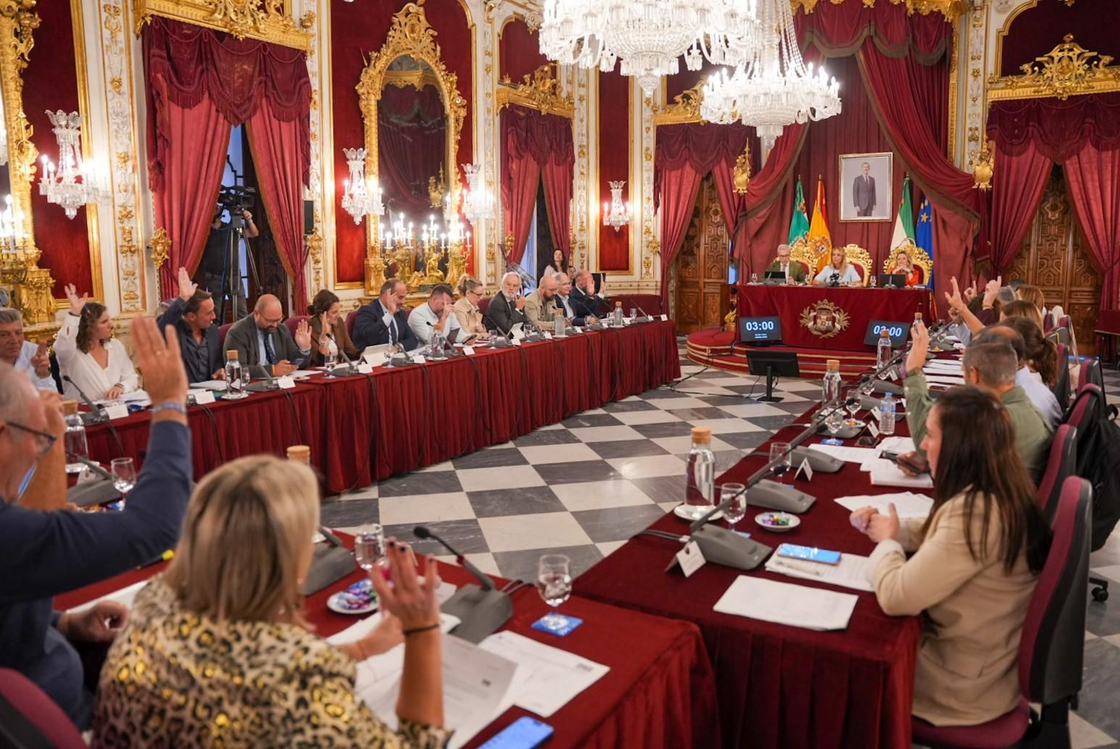 Imagen del pleno de la Diputación de Cádiz este miércoles.