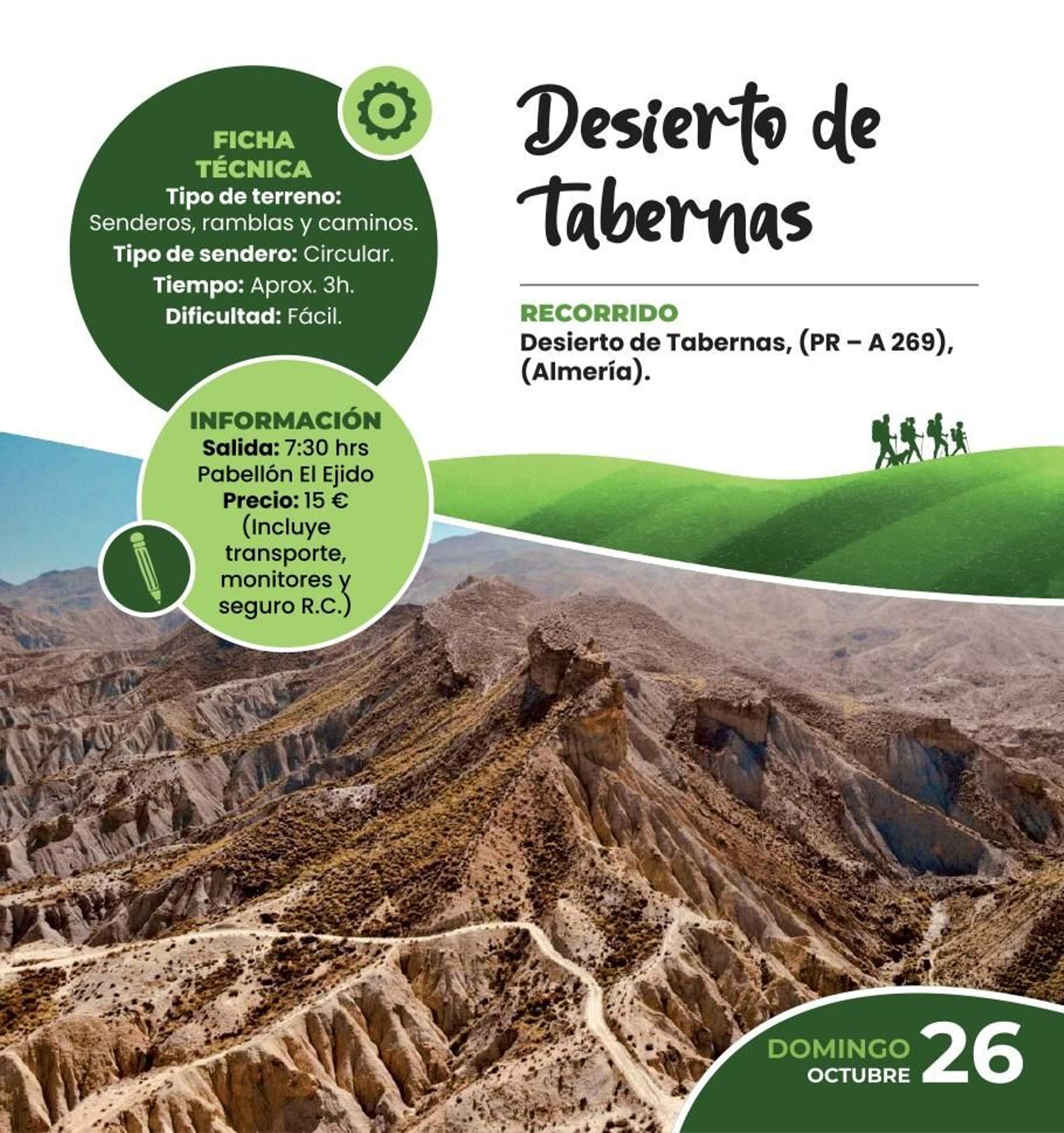 Cartel de la actividad.