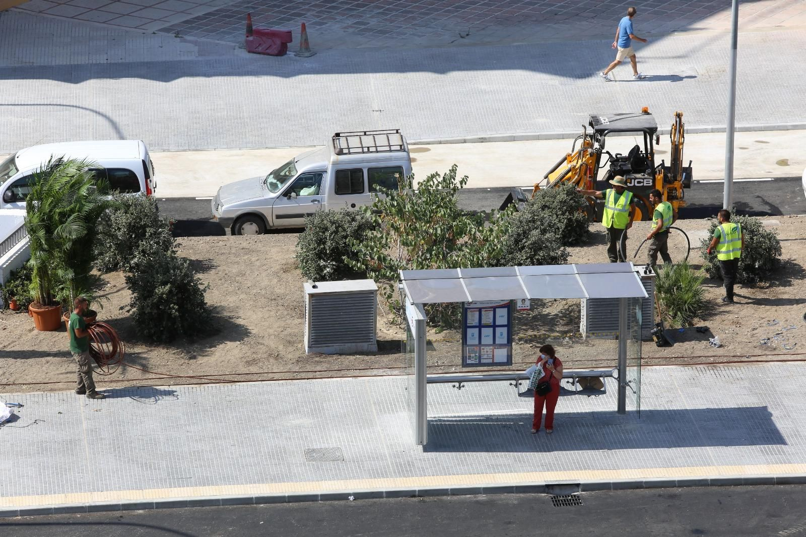 Fotos de los trabajos del Metro de Málaga para liberar la Avenida de Andalucía