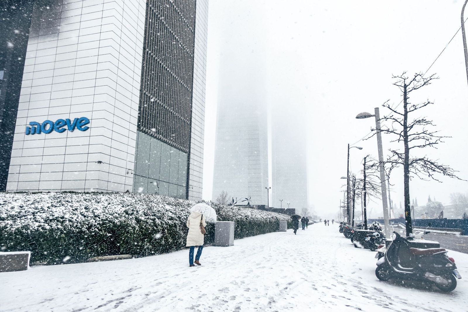 Imágenes de la nevada que ha dejado la borrasca Kristin en Madrid capital