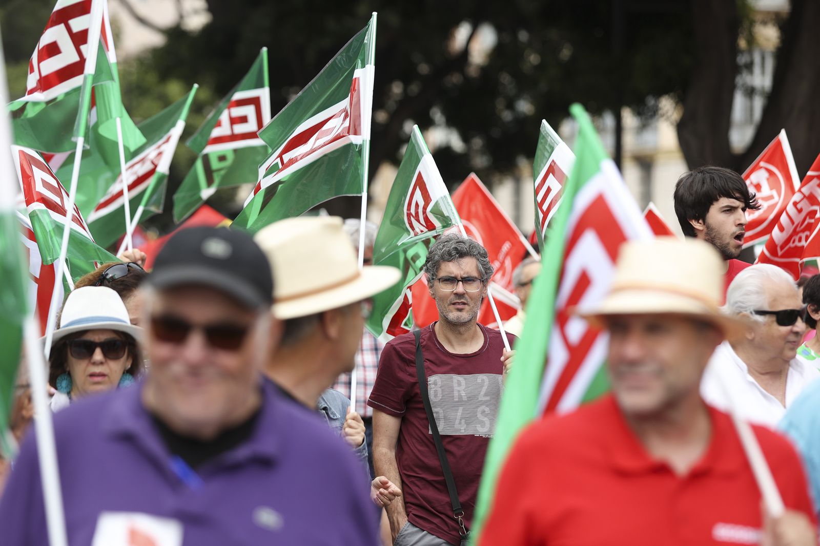 La manifestación del 1º de mayo de Málaga, en fotos