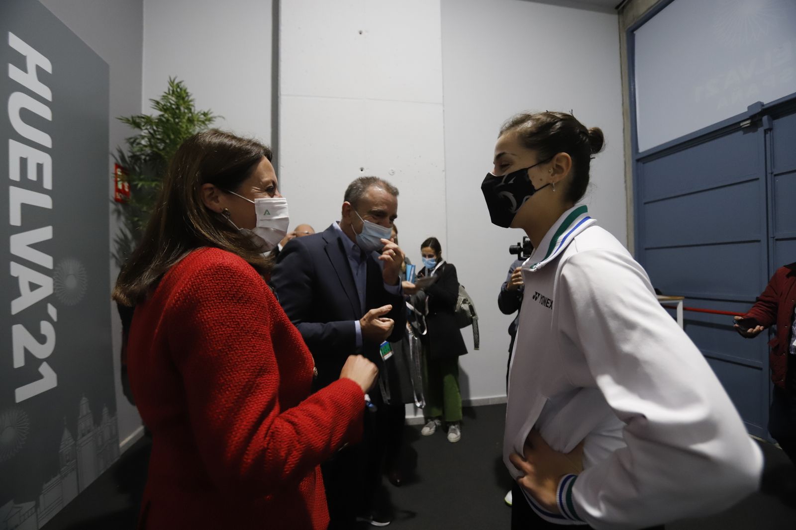 Carolina Marín visita el Palacio de los Deportes