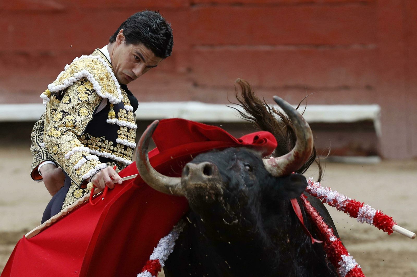 Pablo Aguado en la Plaza Acho de Lima.