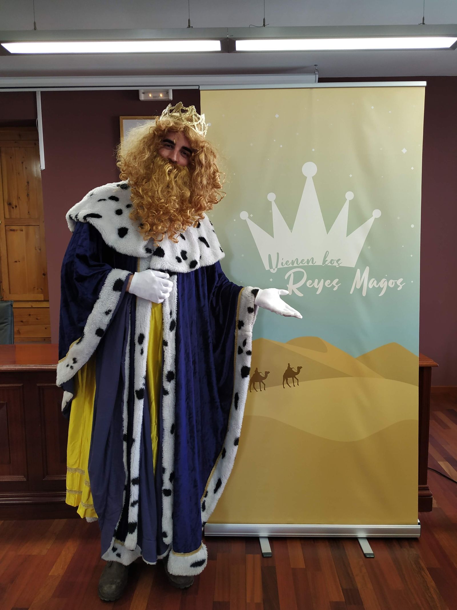 El rey Melchor en su visita en años anteriores.