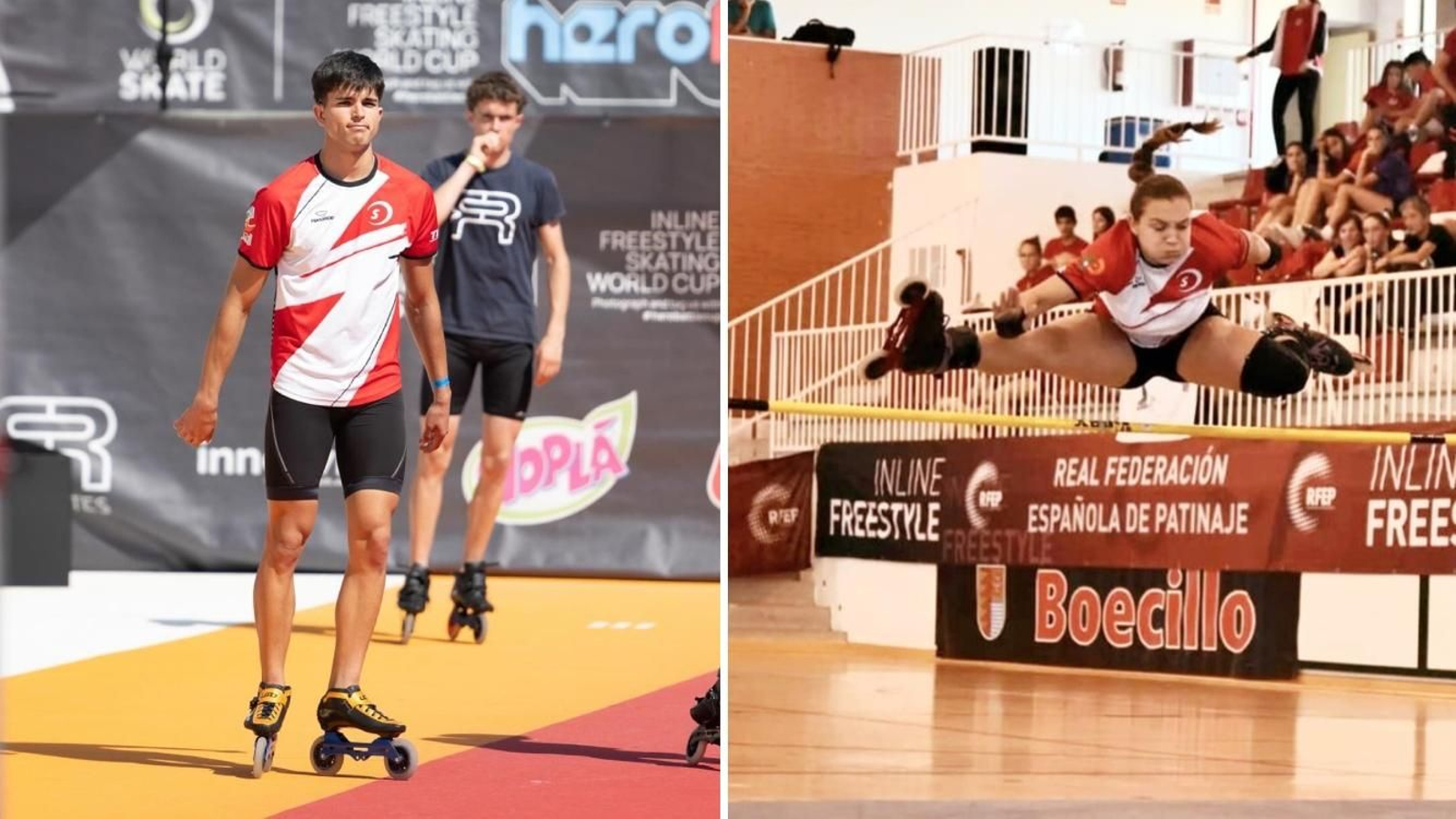 Javier Abad y Alma González, en plena competición con el Club Sportia de Ciudad Real.