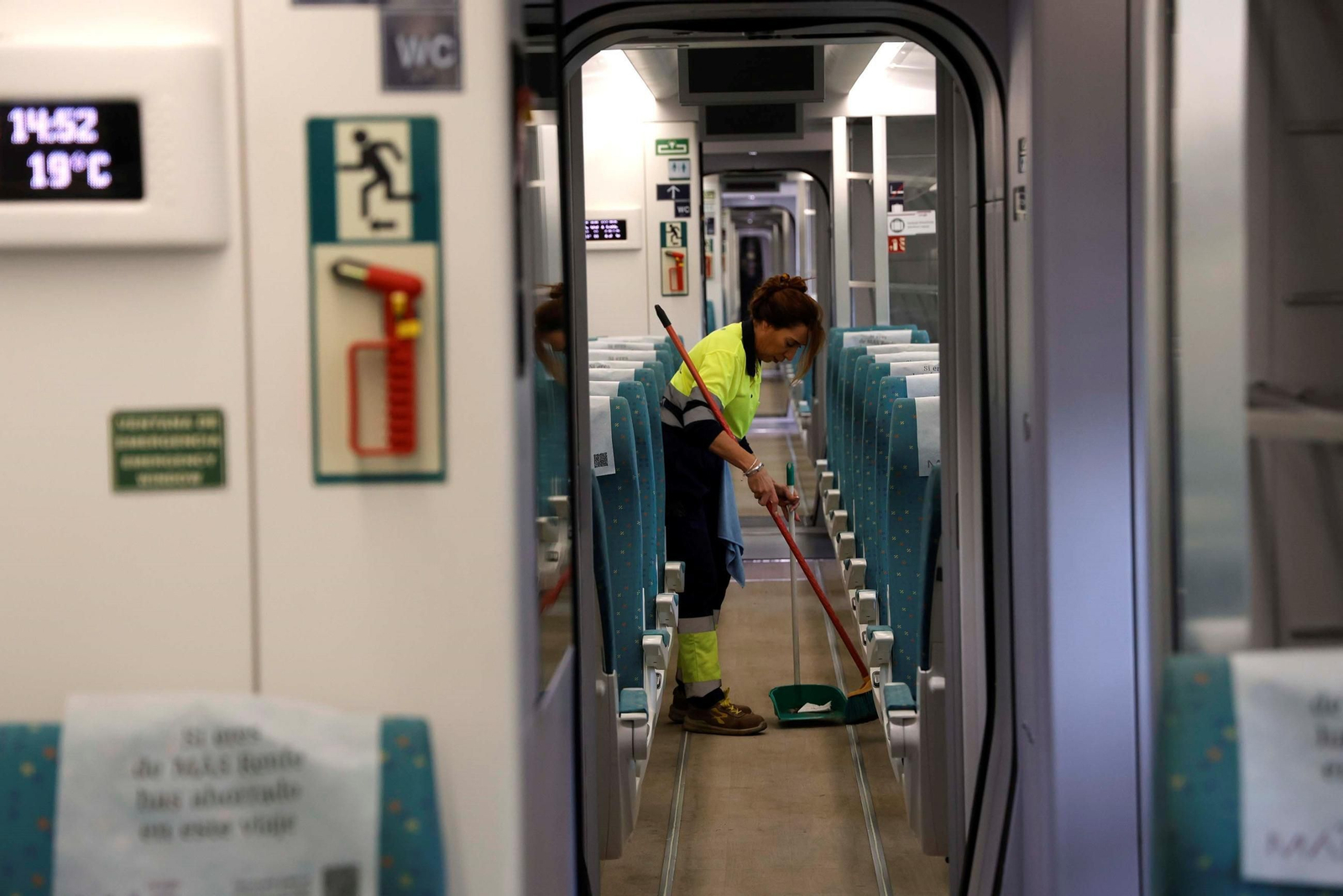 Interior de uno de los trenes Alvia de Renfe.