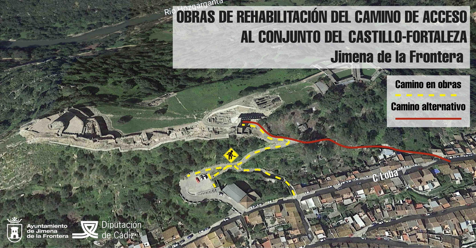 El plano del lugar donde se llevan a cabo las obras.