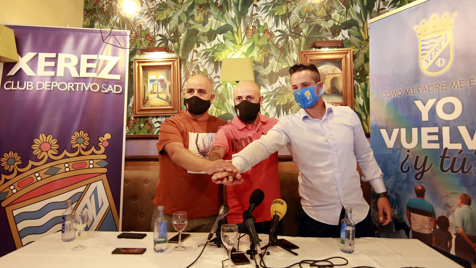 José Luis Mateos, Juan Luis Gil 'Titín' y Juan Díaz.