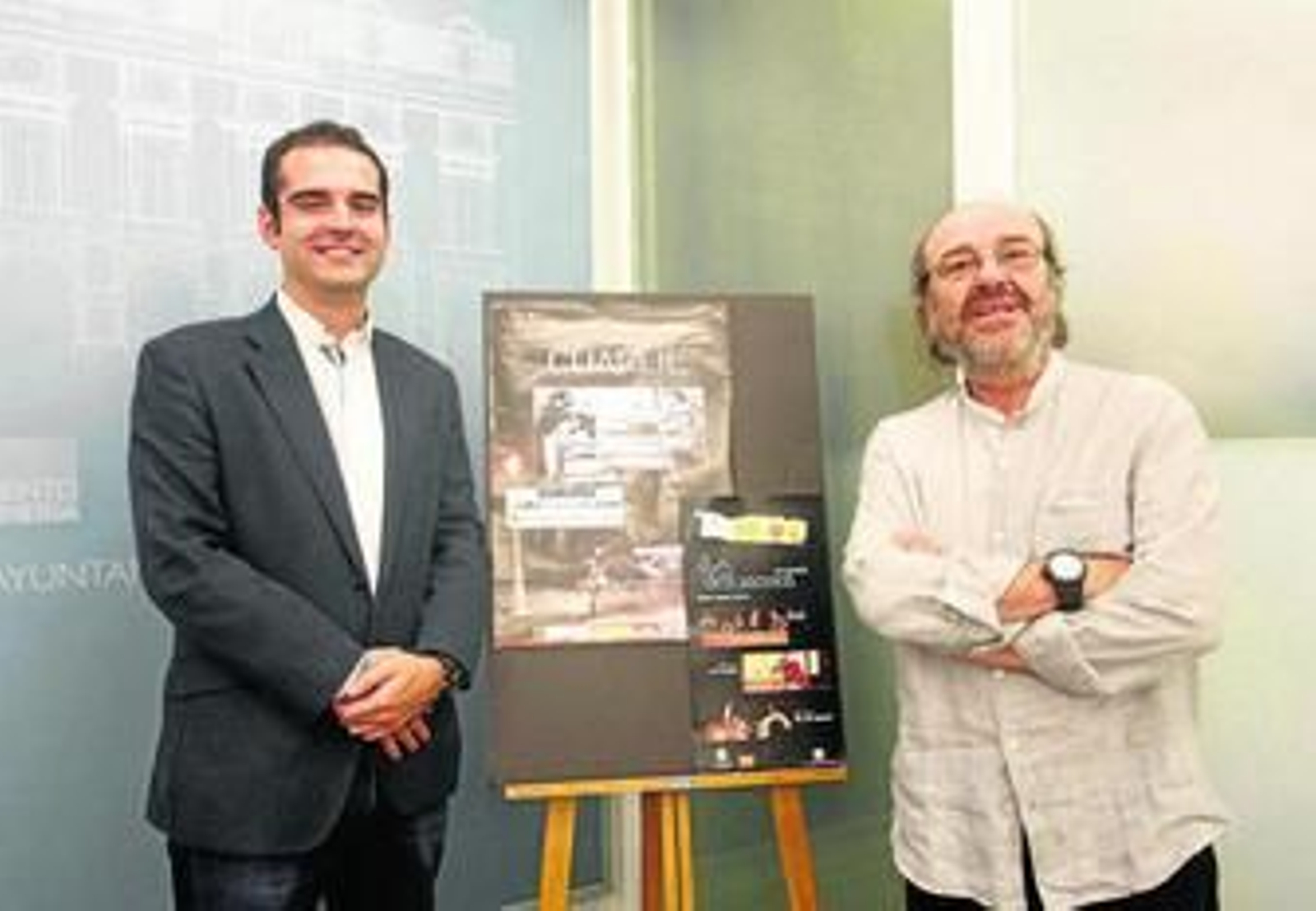 El concejal Ramón Fernández-Pacheco con el director de Axioma, Carlos Góngora.