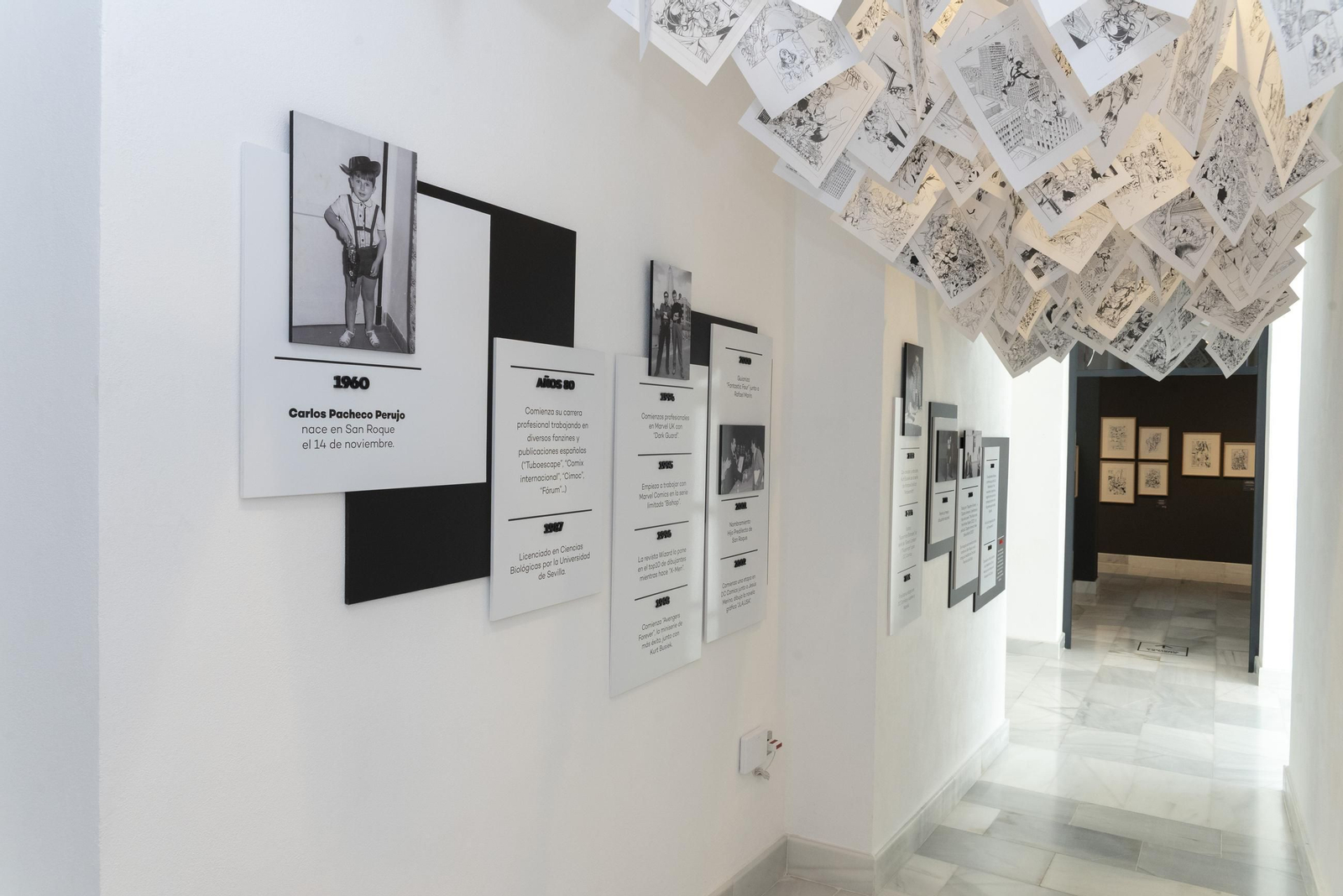 Fotos de la exposición permanente de Carlos Pacheco en el Centro de Arte Contemporáneo de San Roque