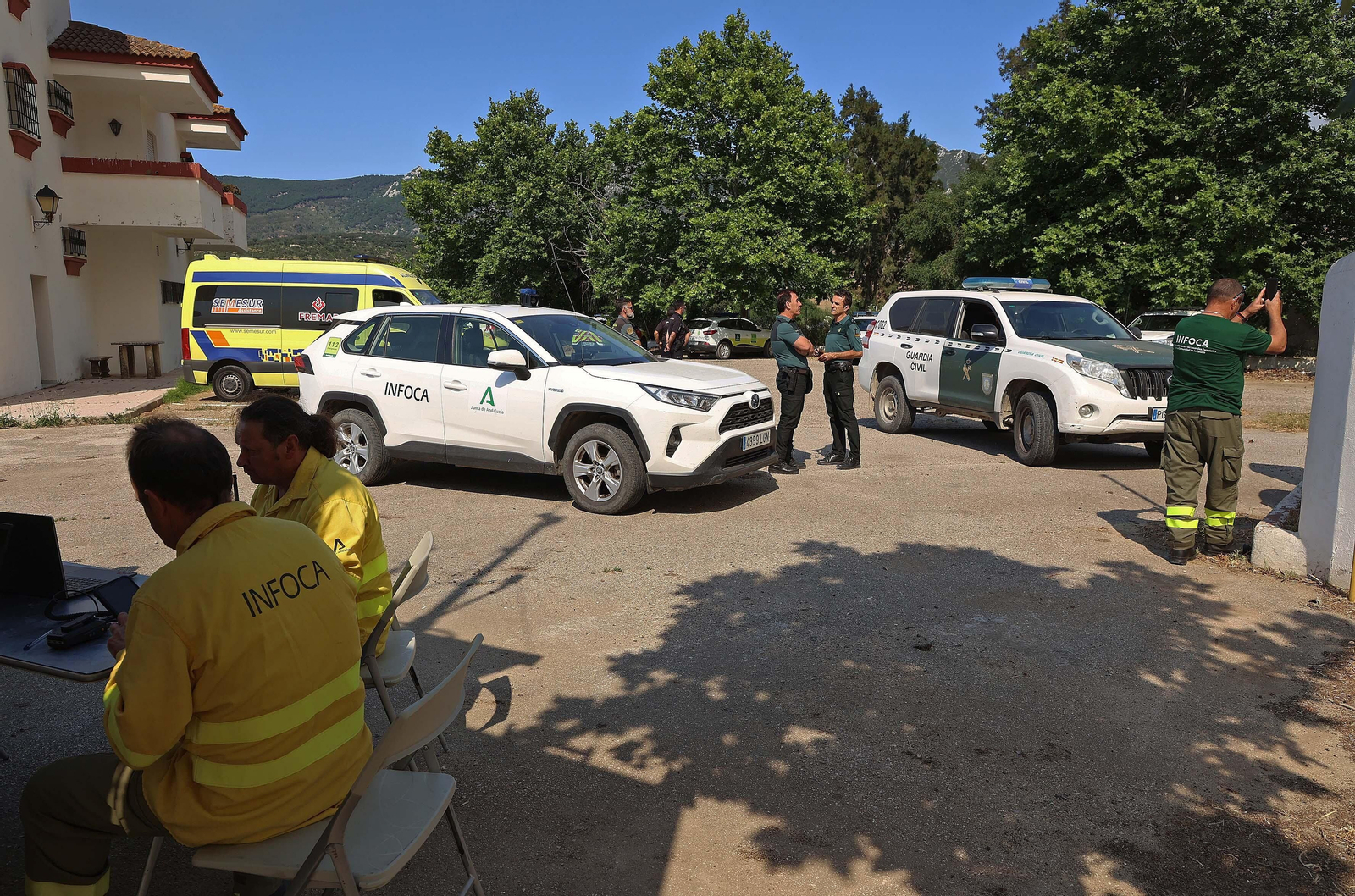 Imágenes del incendio de monte La Peña en Tarifa Imágenes del incendio de monte La Peña en Tarifa