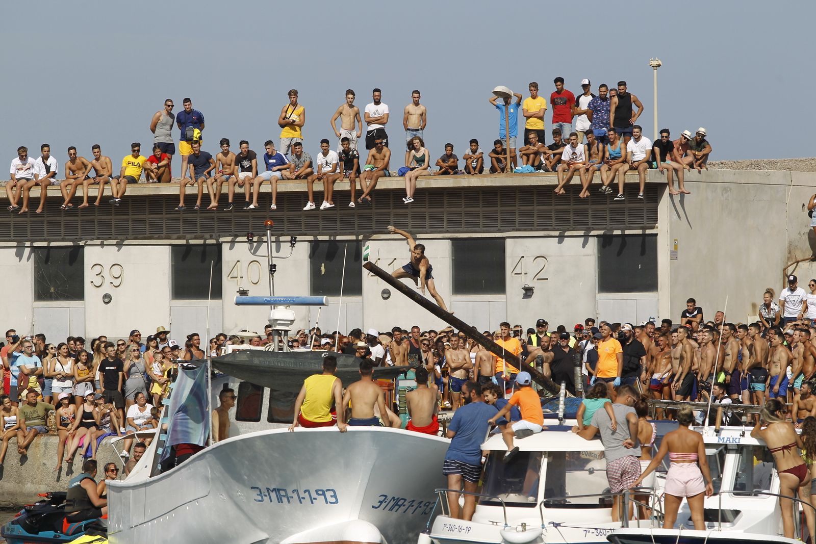 Fotogalería cucaña y procesión Fiestas Santa Ana Roquetas de Mar