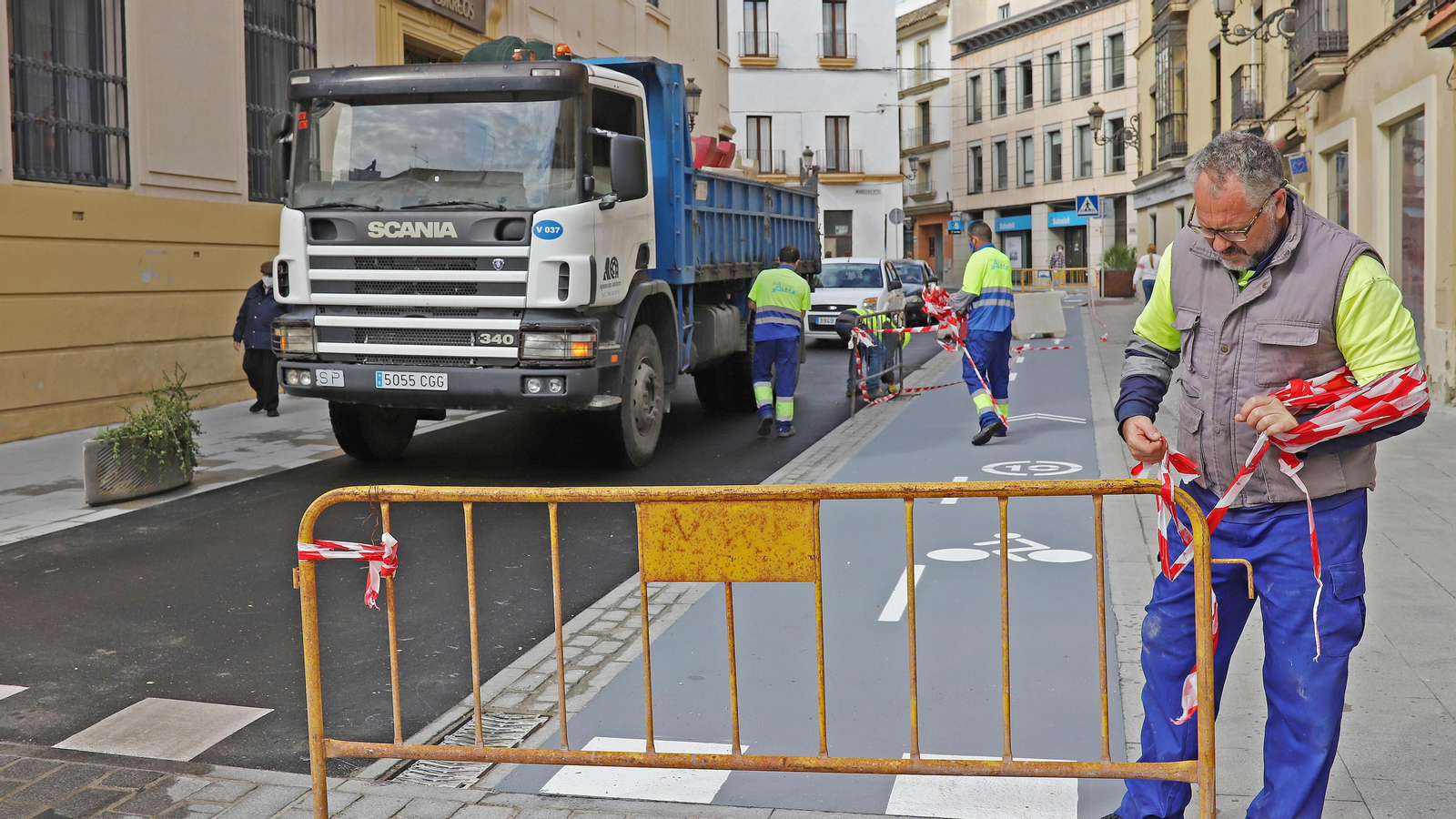 Imágenes de la apertura al tráfico de las calles Corredera, plaza Esteve, Santa María y Cerrón.