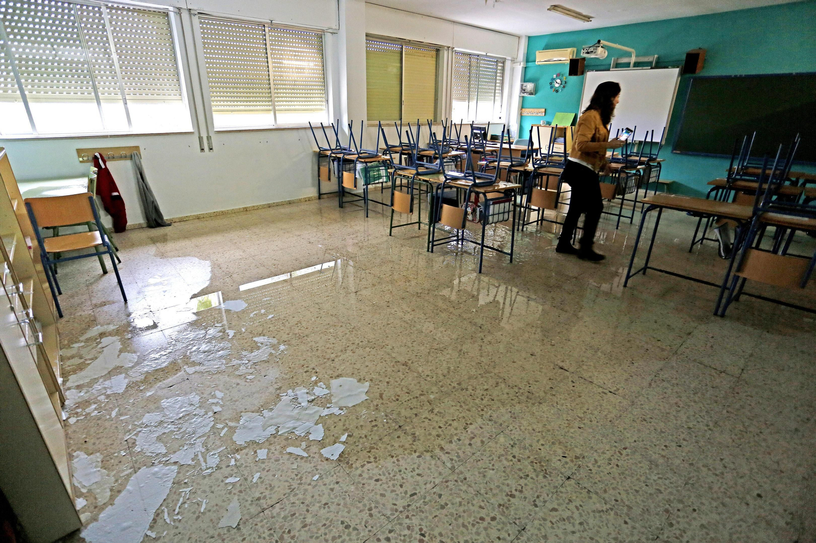 Una imagen de una de las clases del CEIP Torresoto, que tuvo que suspender sus clases ayer.