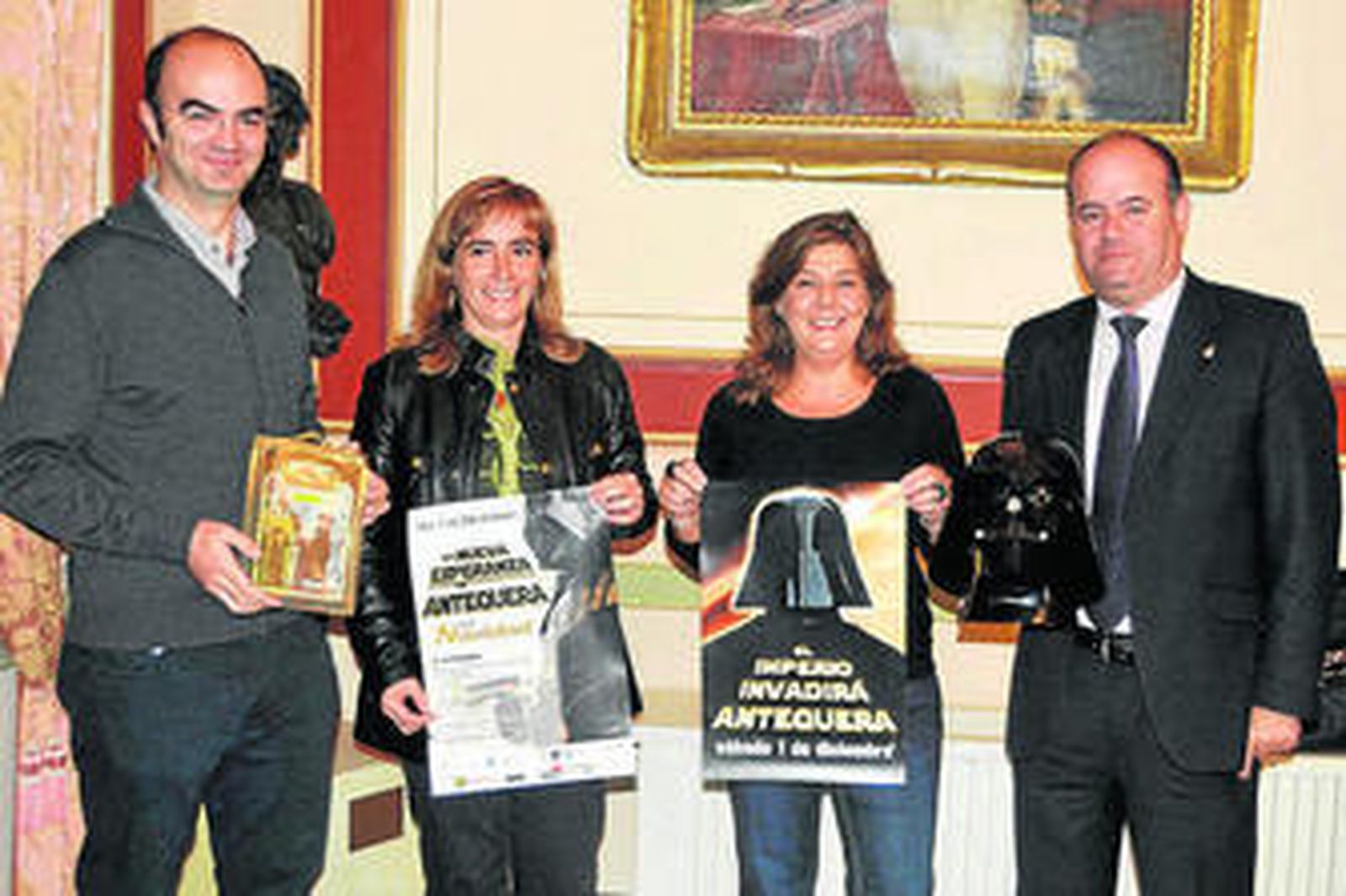 Los responsables de la iniciativa, ayer, durante su presentación.