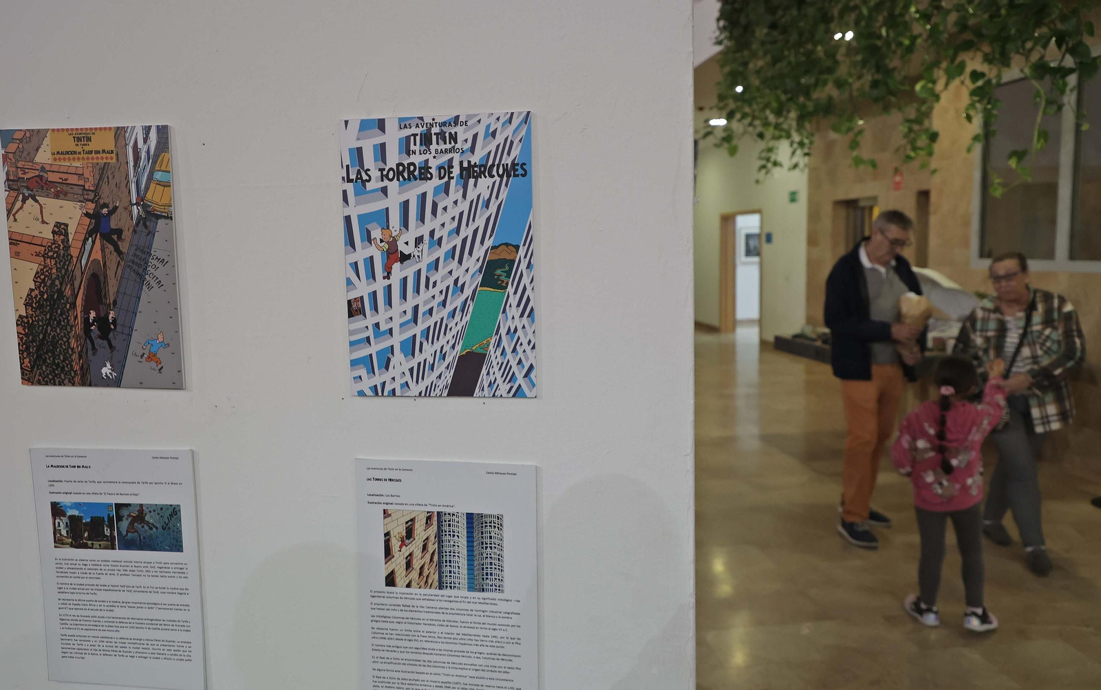 Fotos de la exposición Tintín en el Campo de Gibraltar