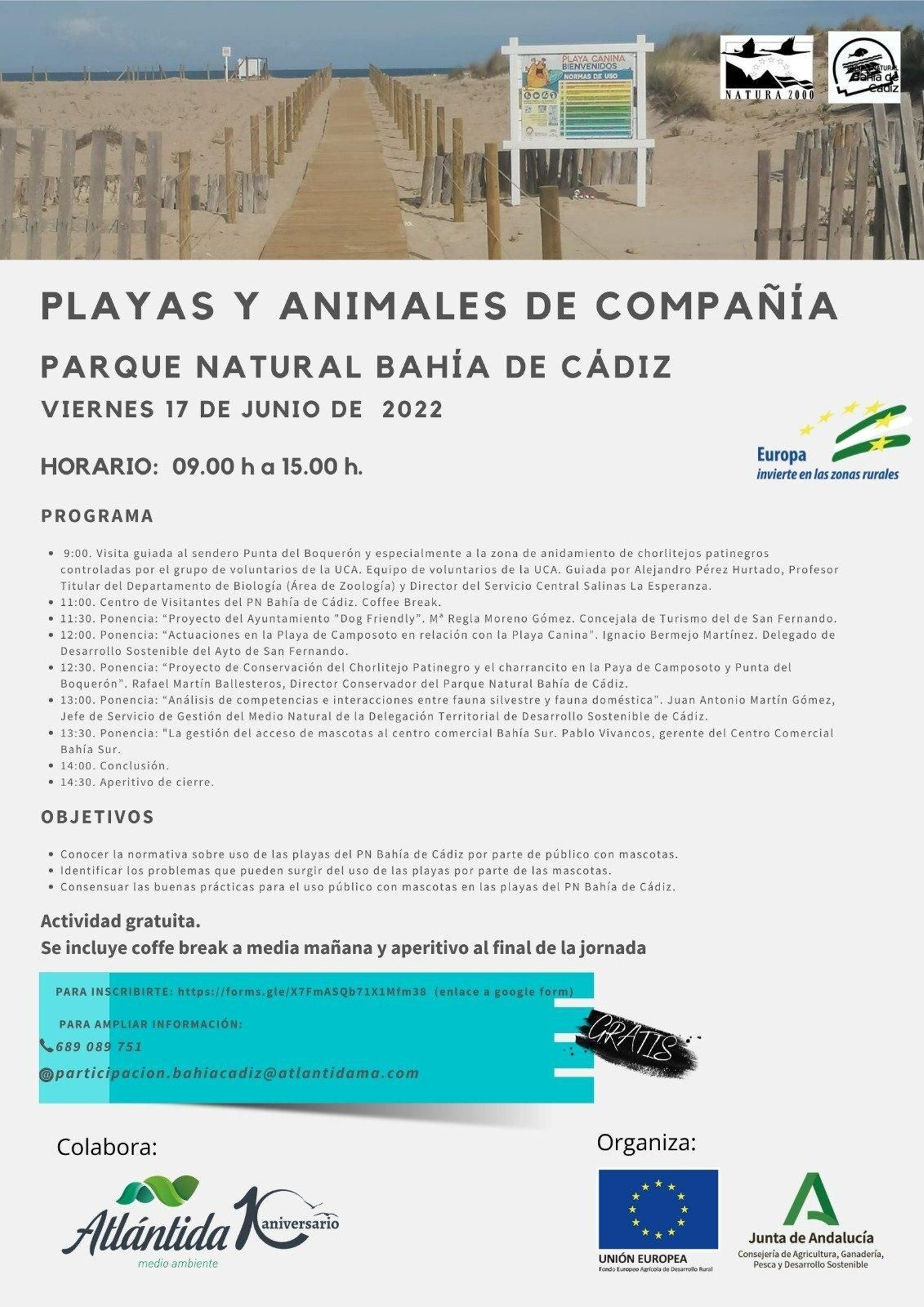 Jornada dedicada al uso de las playas por parte de las mascotas.