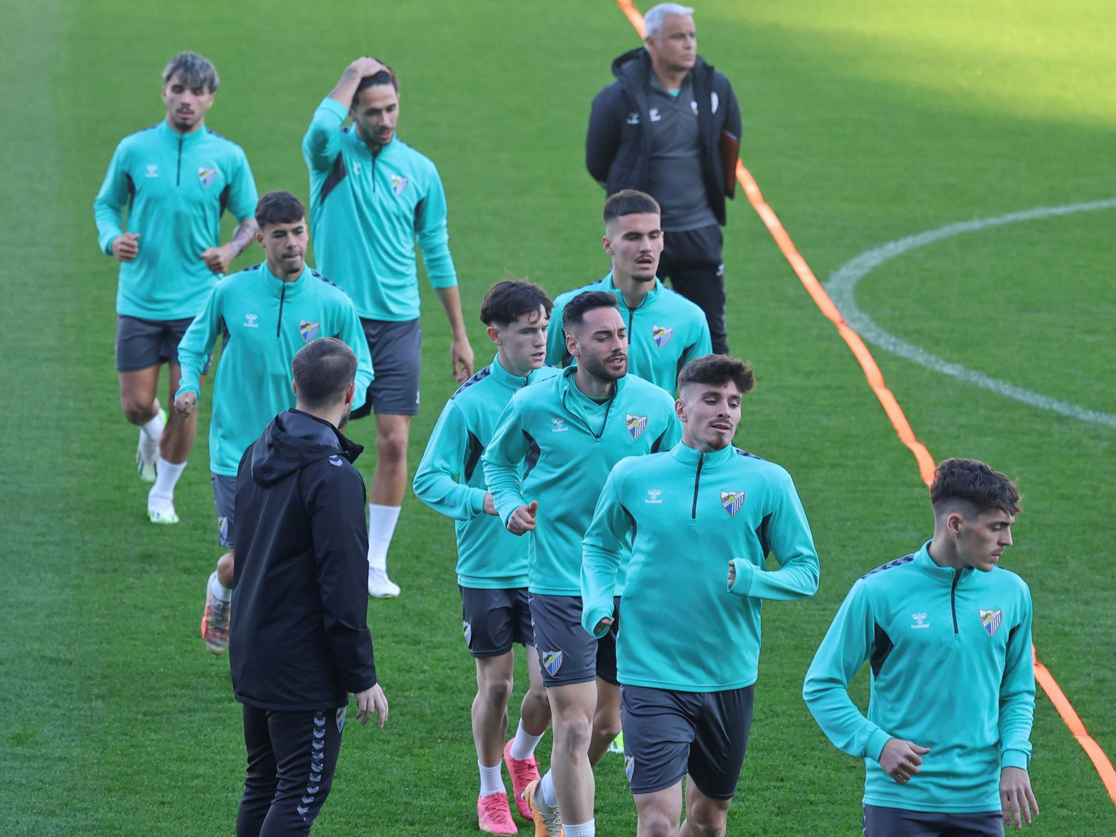 Entrenamiento del Málaga CF esta semana.