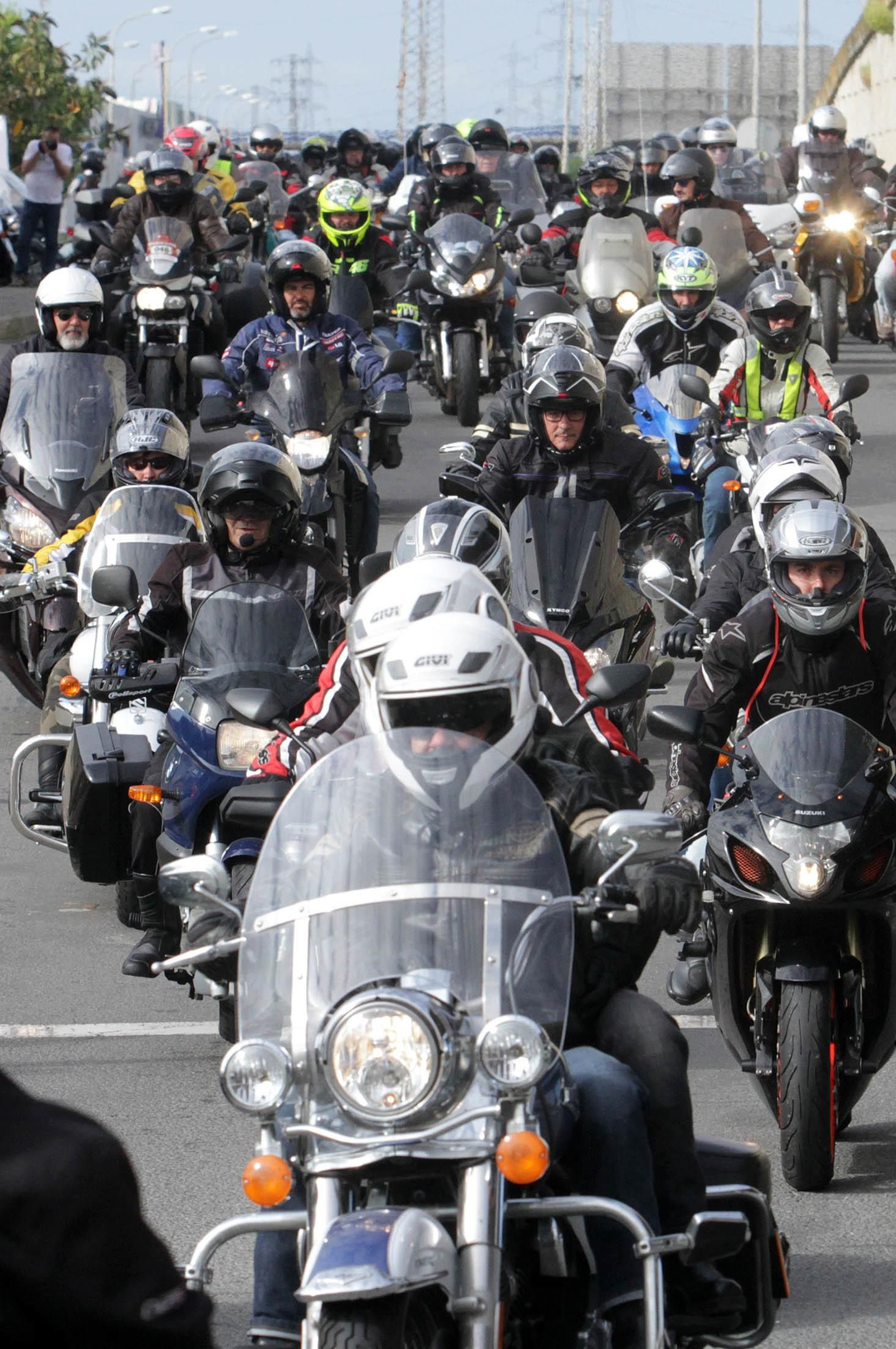 Imágenes  de la II Ruta Solidaria en Moto organizada por CSIF en beneficio de Cruz Roja