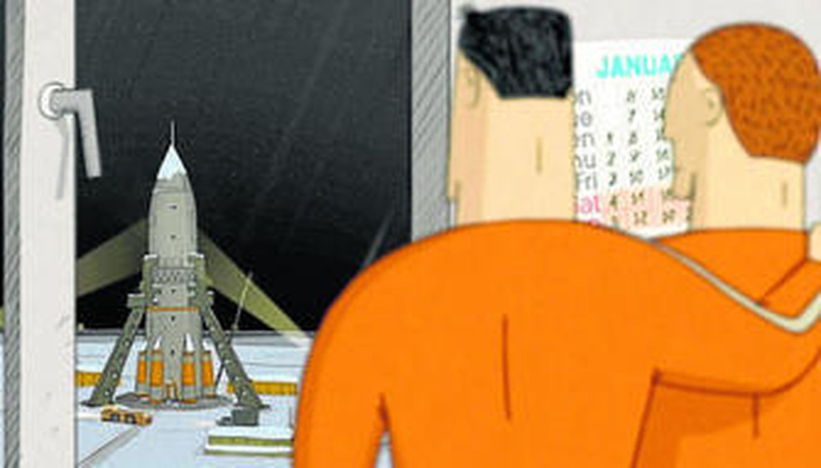 Sobre estas líneas, ambiente en El Cachorro durante una jornada del festival; abajo, imagen de 'No podemos vivir sin el cosmos', del ruso Konstantin Bronzit.