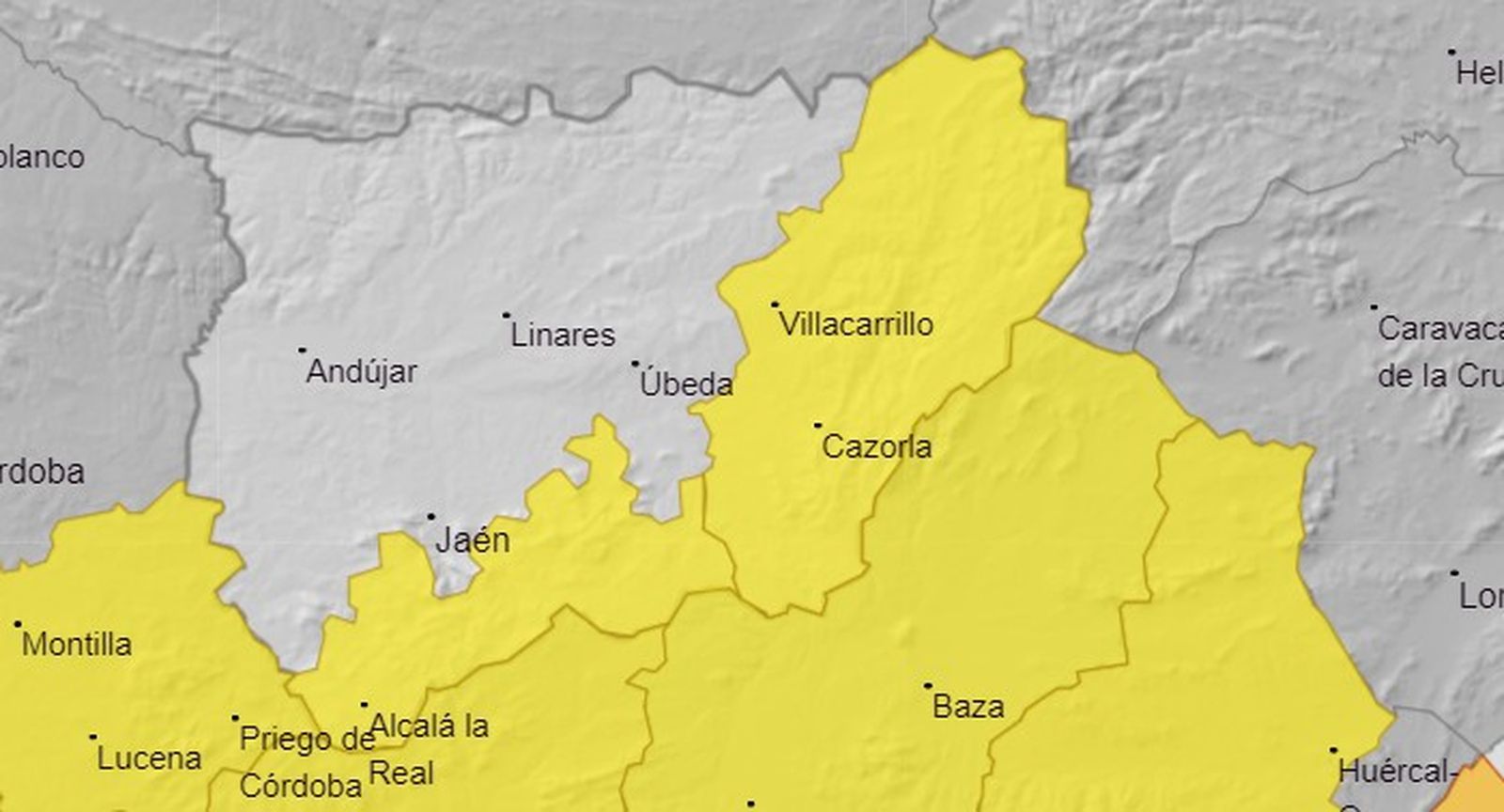 Alerta amarilla para mañana 4 de febrero miércoles.