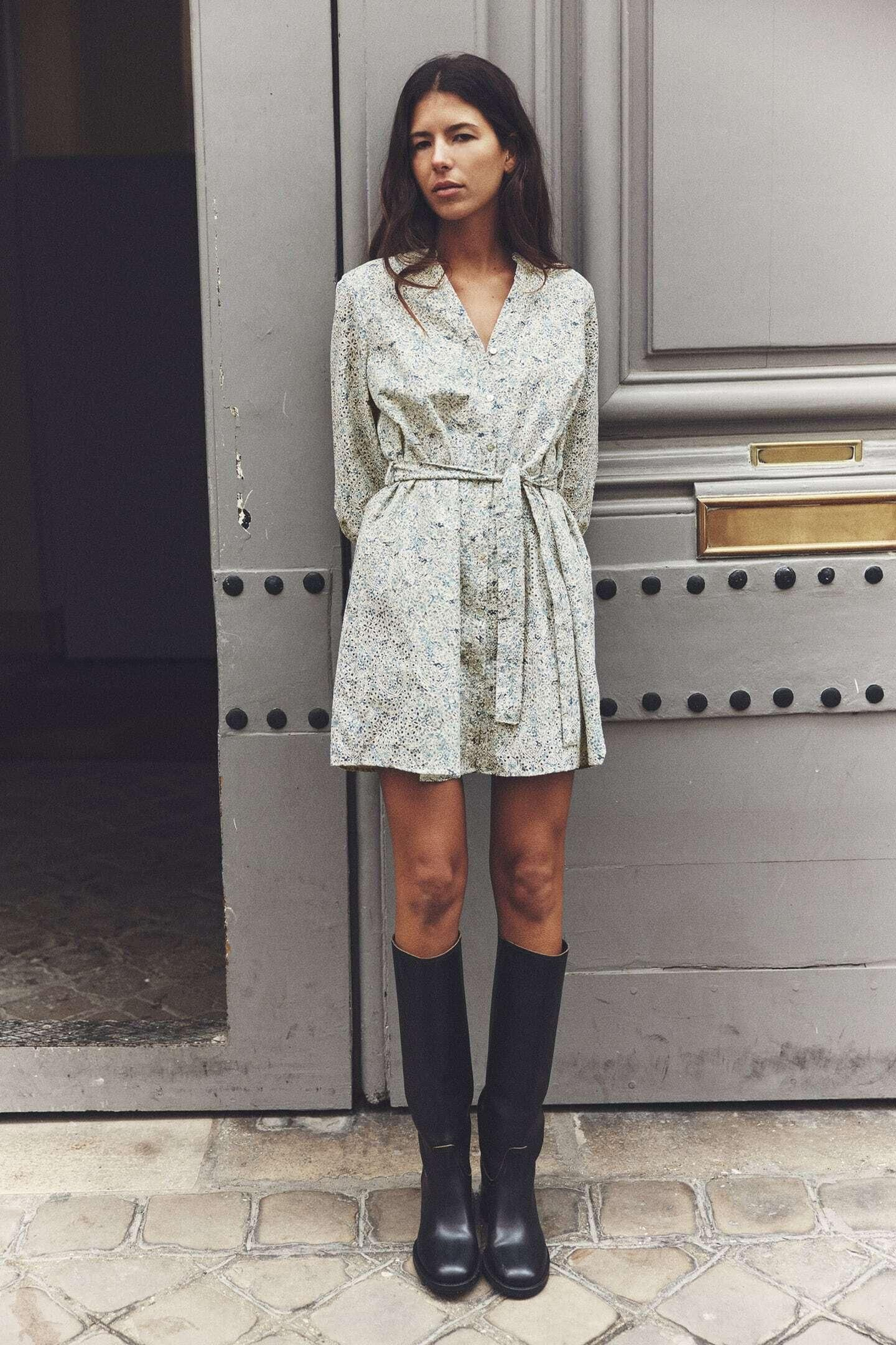 Vestido de flores boho de Zara.