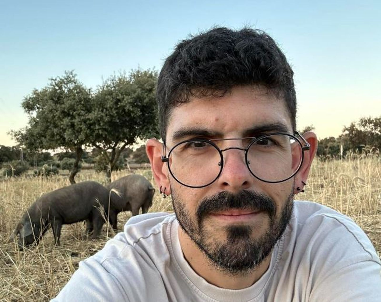 Selfie de Juanlu Dorado en la dehesa vallesana.