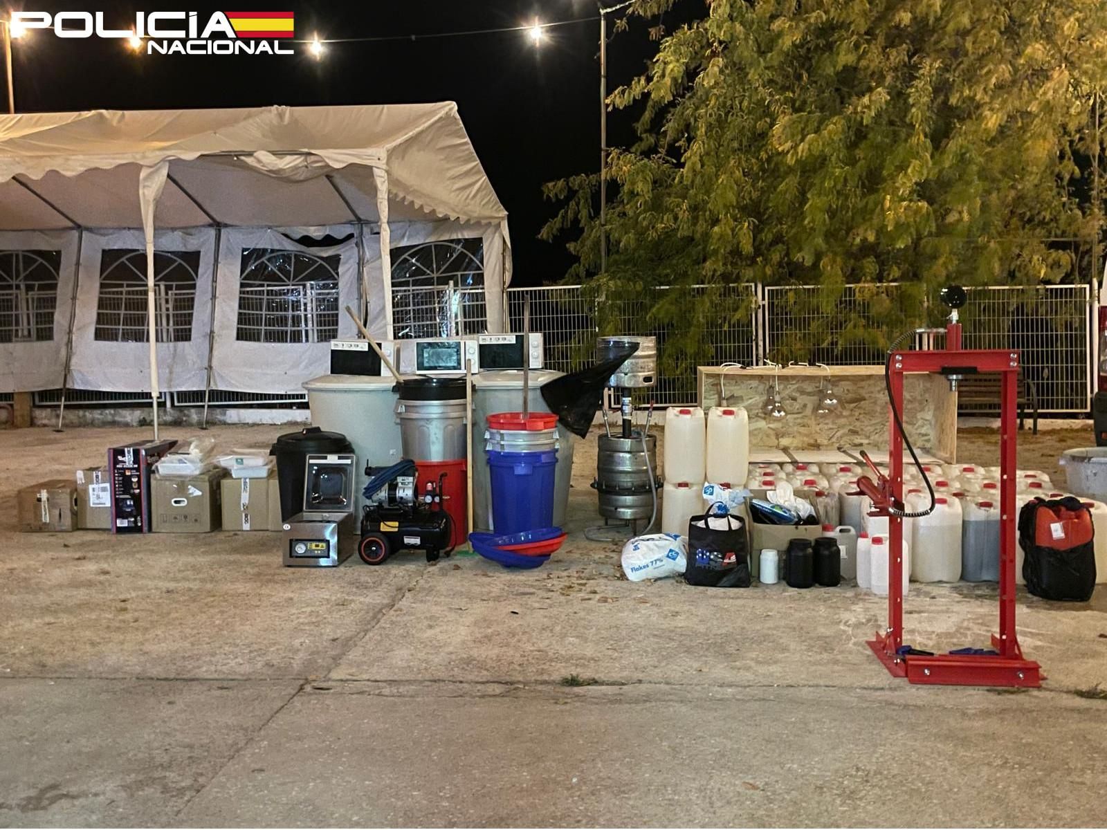 Desarticulado el mayor laboratorio de cocaína de Andalucía Oriental en Torredelcampo