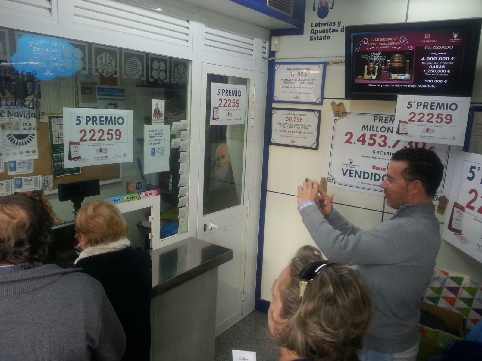 Los premiados en la Lotería de Navidad en Málaga