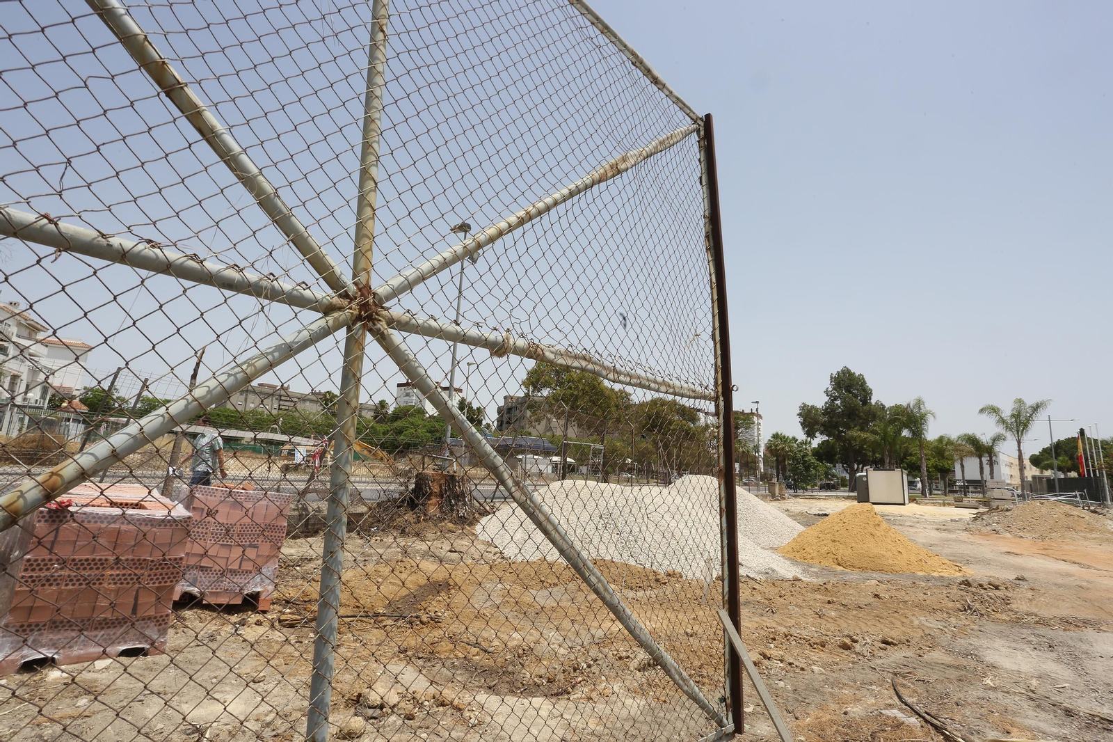 Obras de urbanización de la jefatura de la Policía Local de Jerez