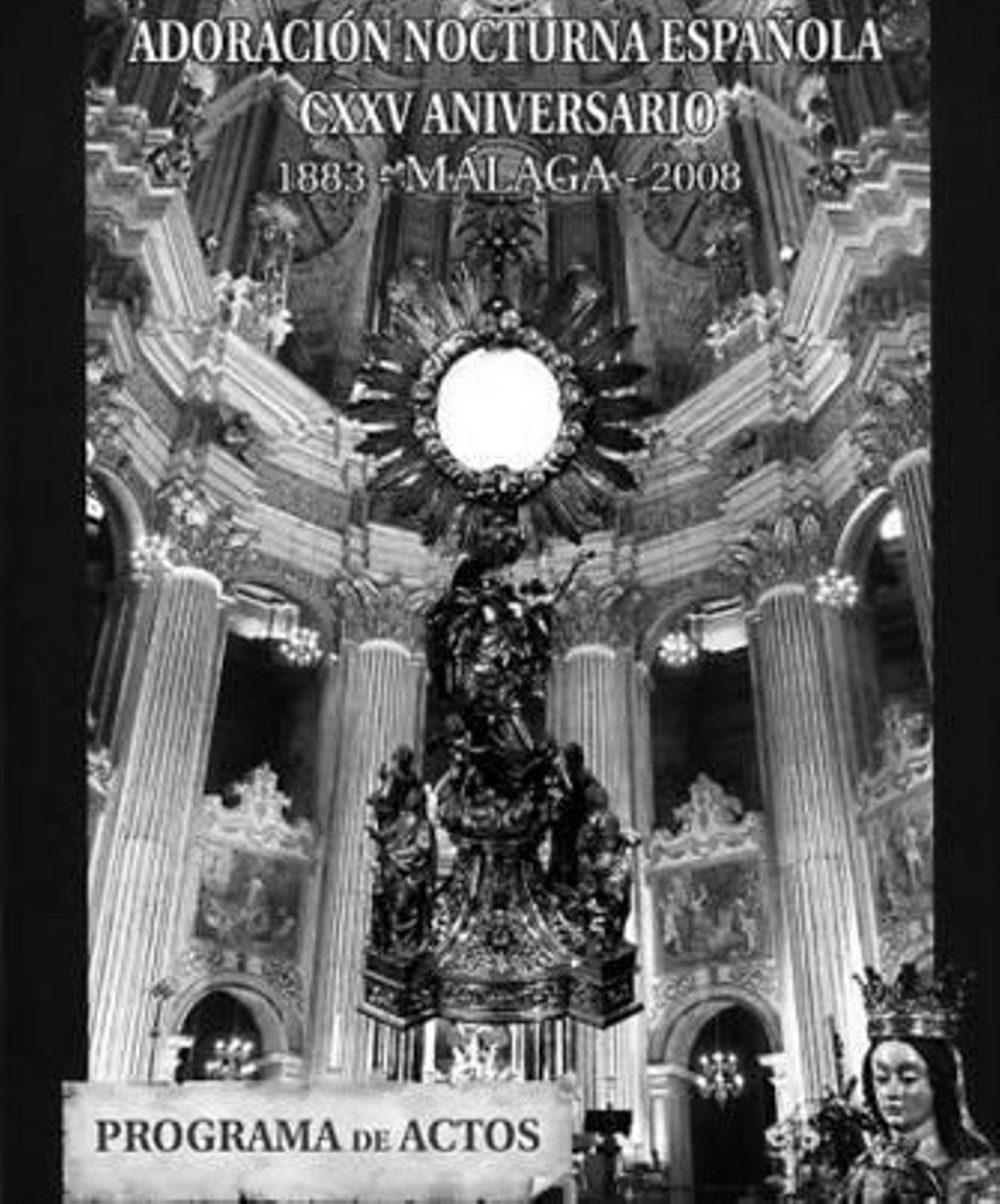 Cartel del programa oficial del 125 aniversario de la Adoración Nocturna.