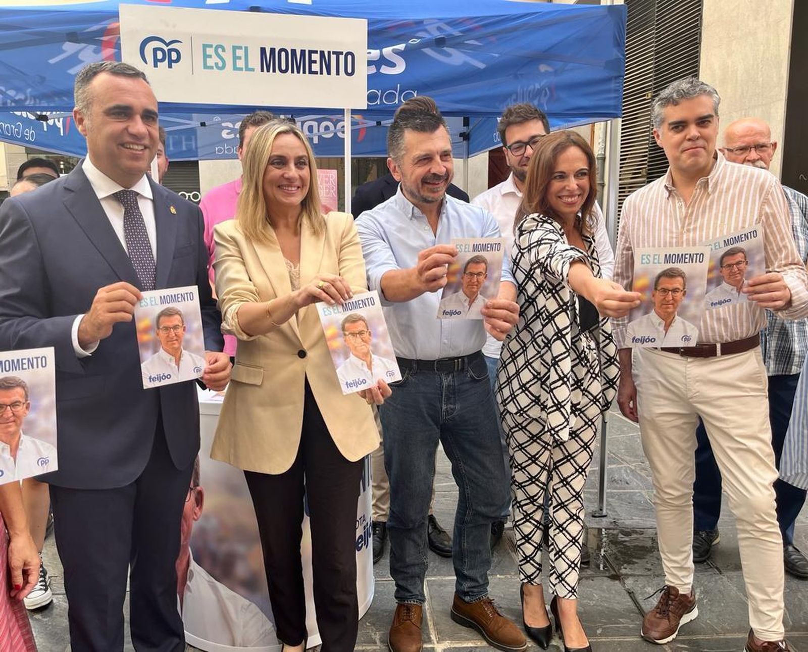 Francis Rodríguez, Marifrán Carazo, Toni Martín, Rocío Díaz y Vicente Azpitarte en un acto del PP
