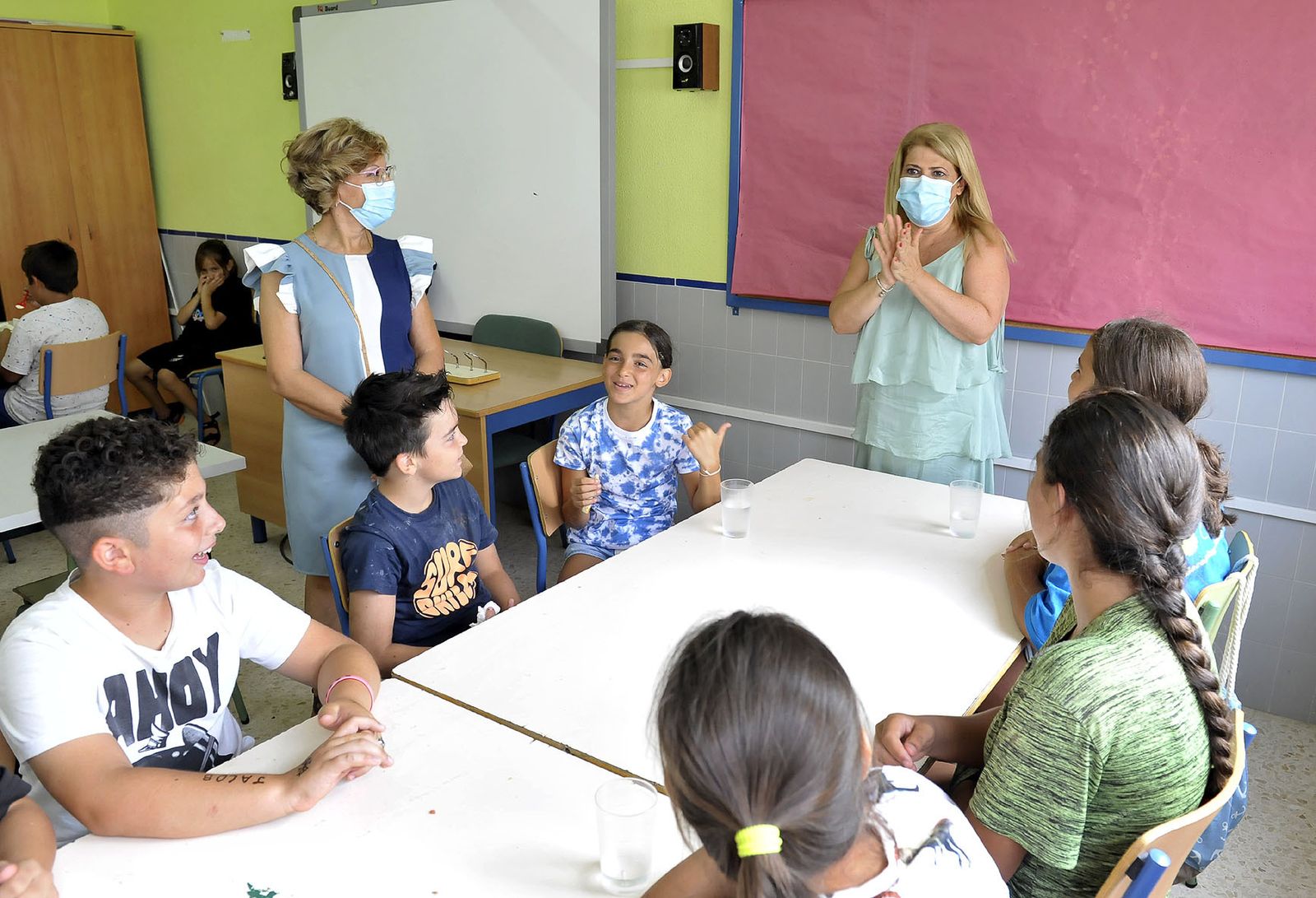Carmen Collado y Mamen Sánchez, en la Escuela de Verano del Ayuntamiento de Jerez