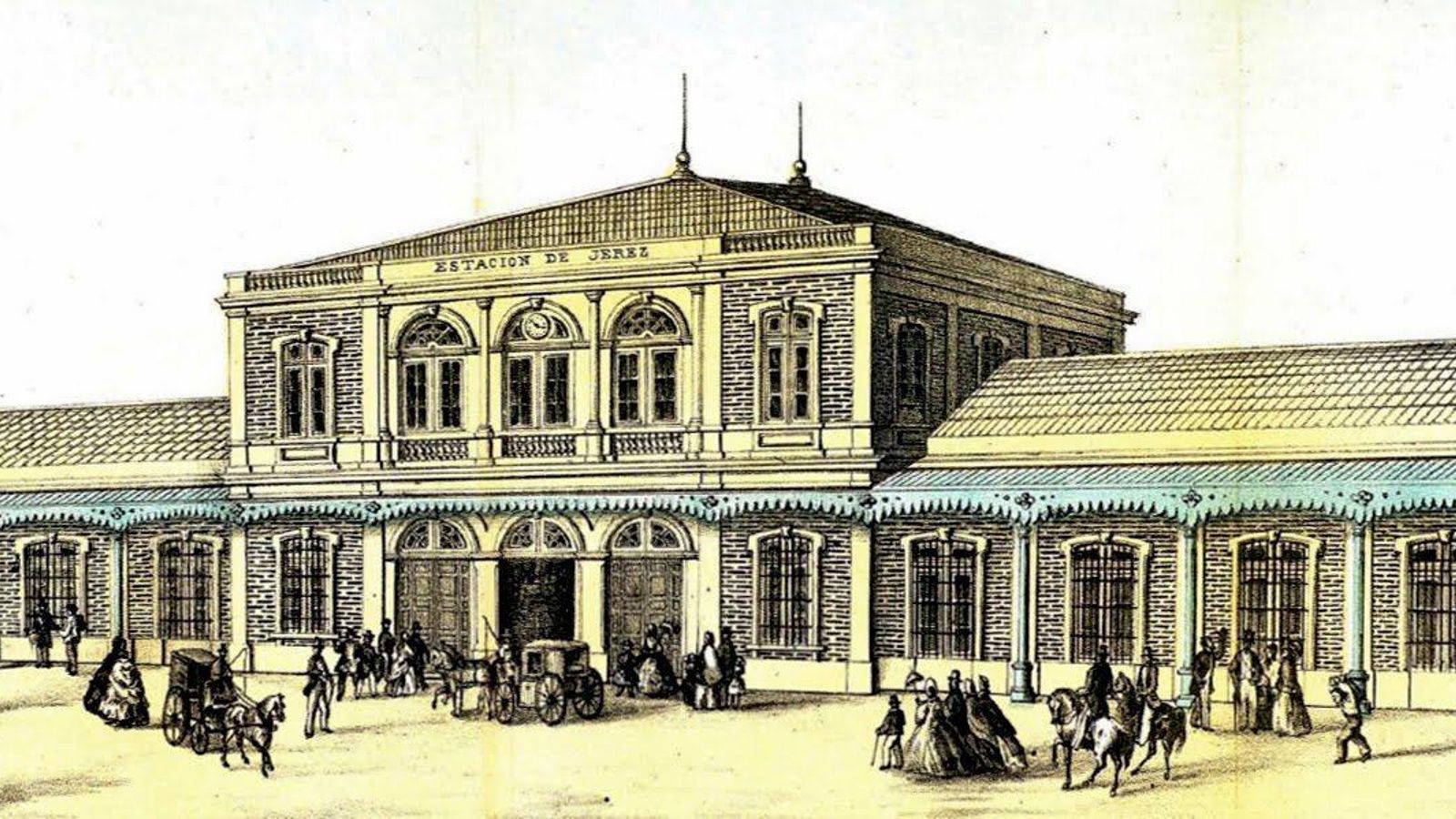 Estación de ferrocarril de Jerez, siglo XIX.