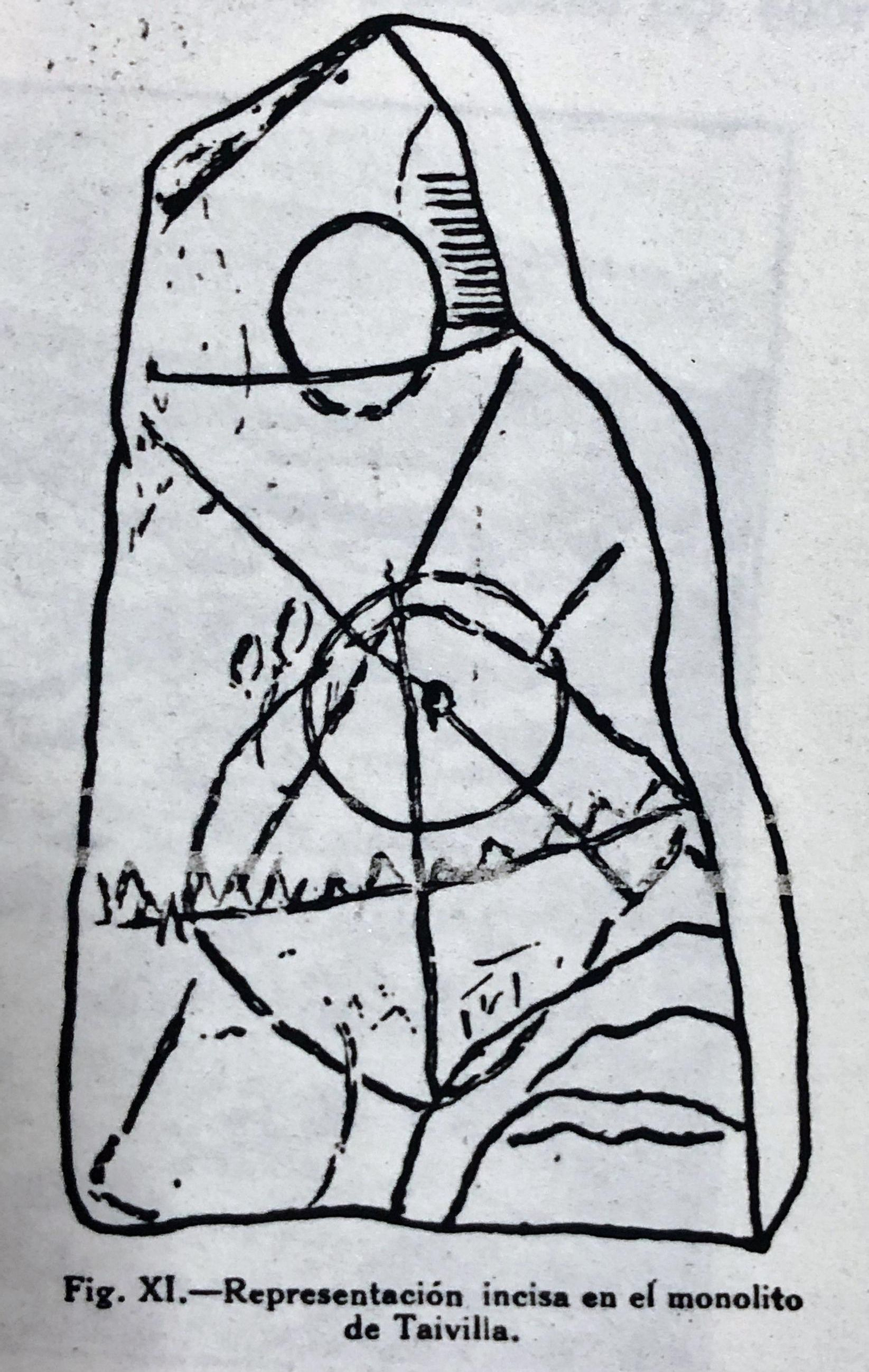 Monolito o estela de Tahivilla. Monolito o estela de Tahivilla.