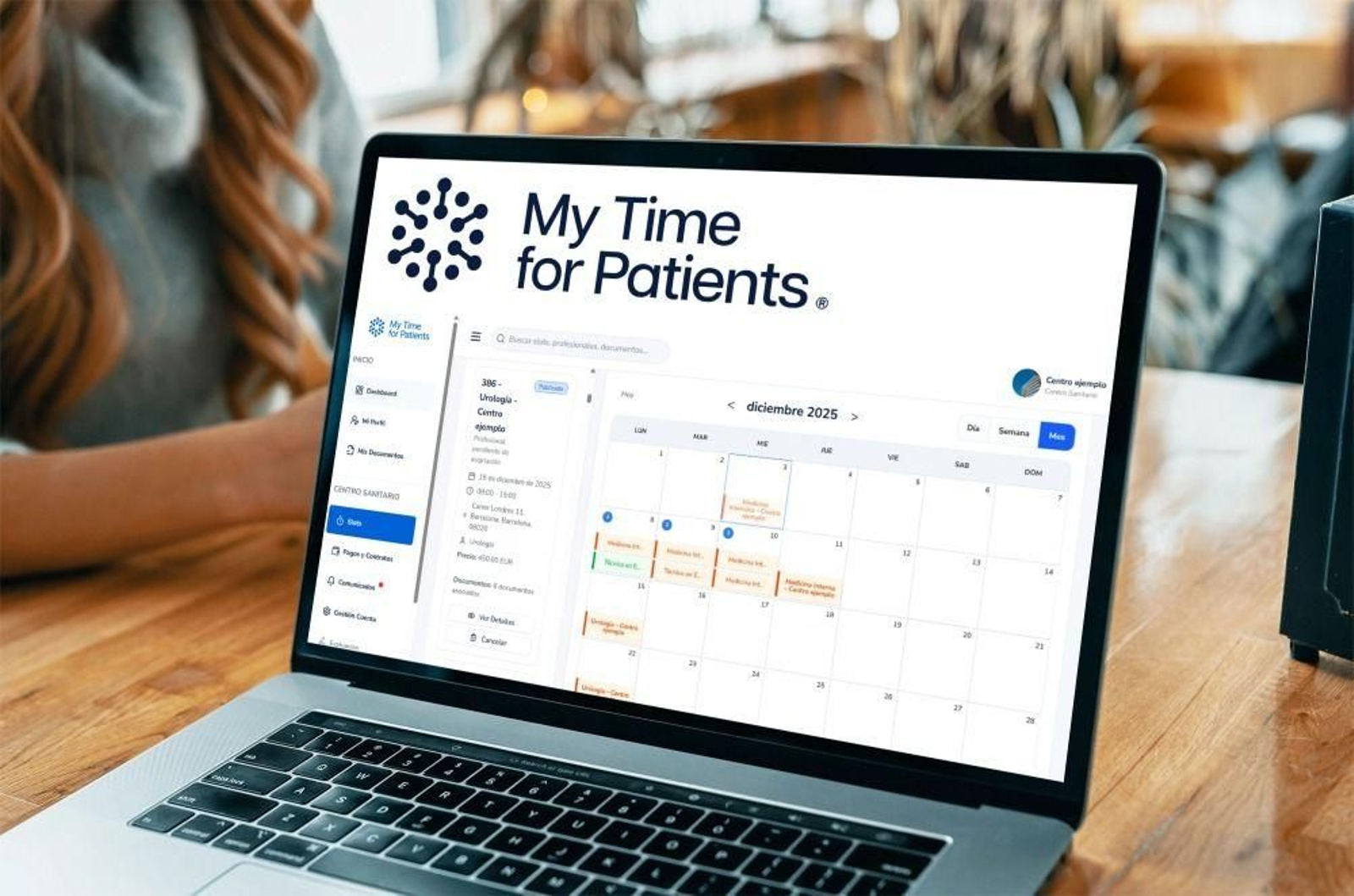Página web de My Time for patients.