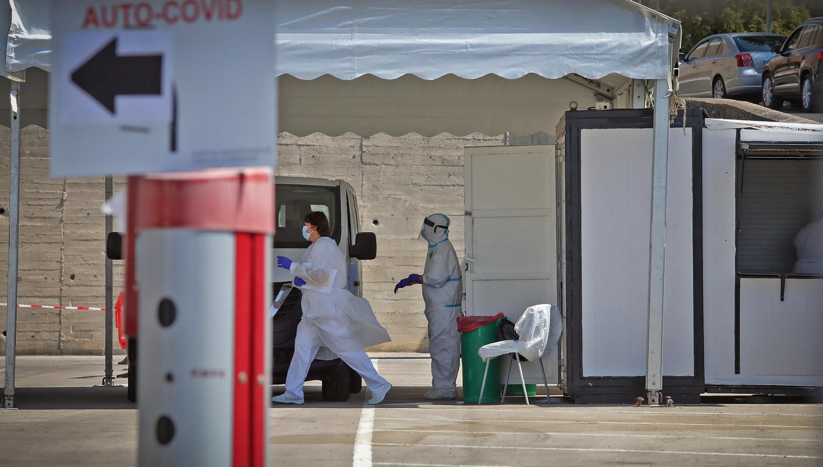 El nuevo 'Autocovid' ya está funcionando en el Hospital Universitario de Jerez