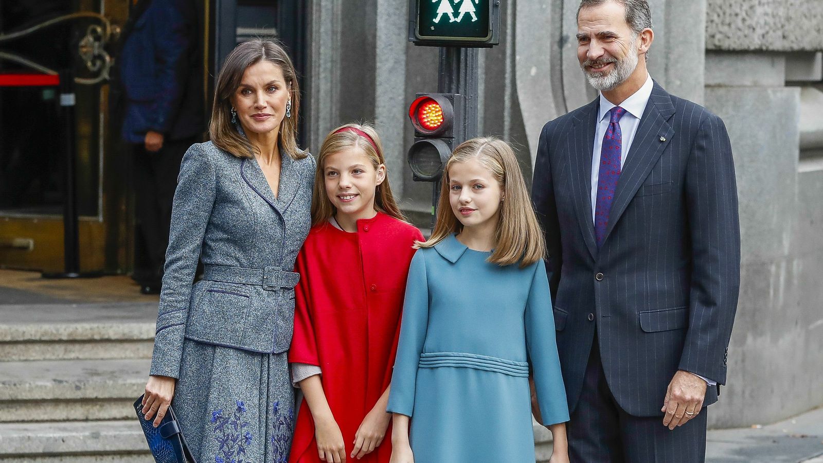 En su visita a Asturias, el pasado diciembre, con sus padres, los Reyes.