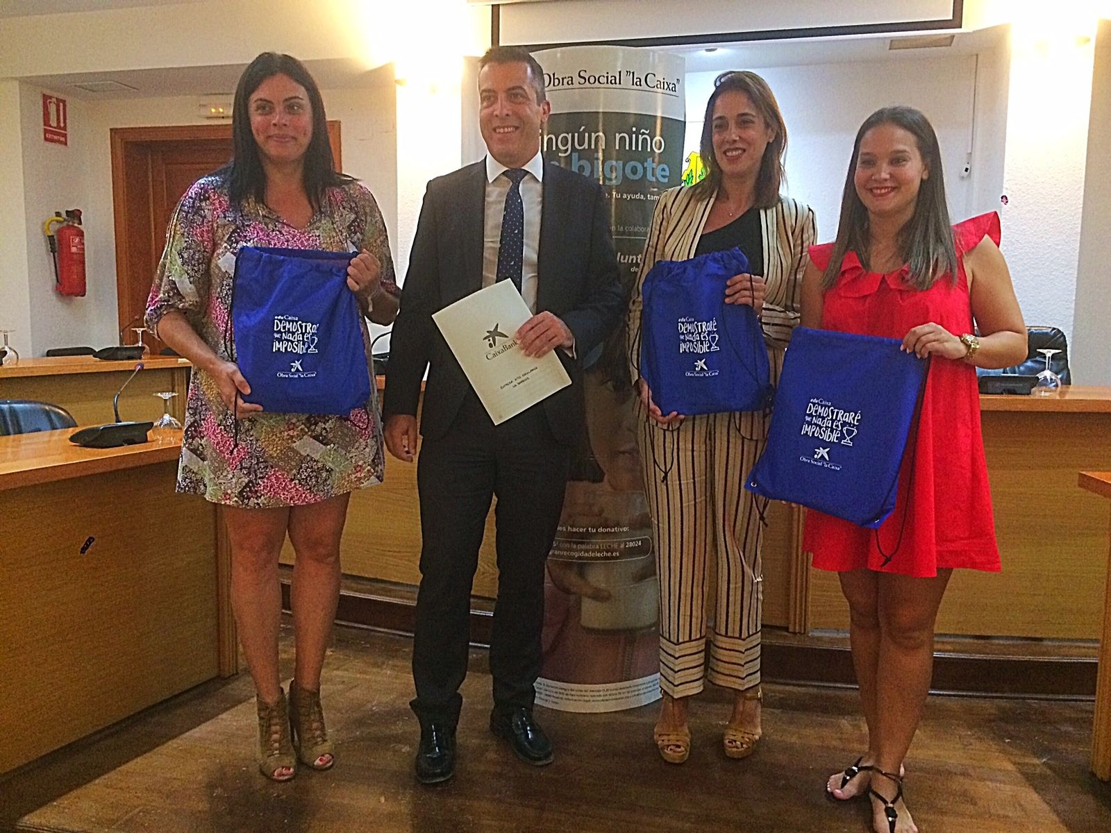 Andrades, Linares, Ramírez y Lobato, en la presentación de la campaña.