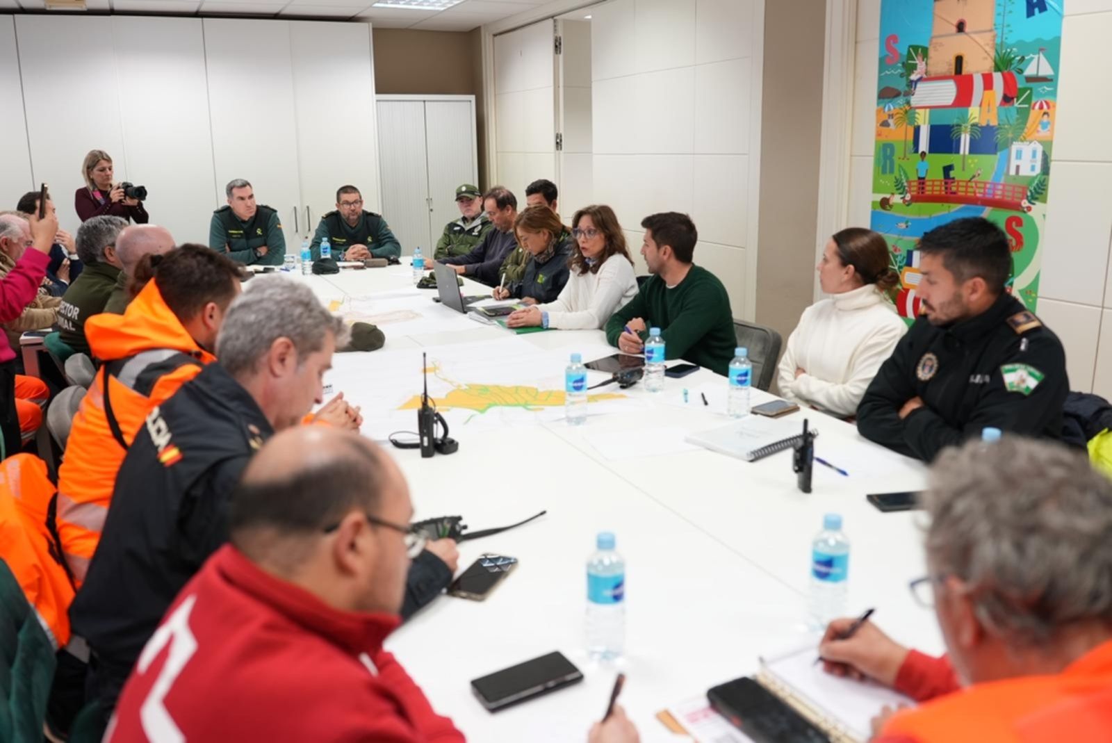 La reunión del Puesto de Mando Avanzado.