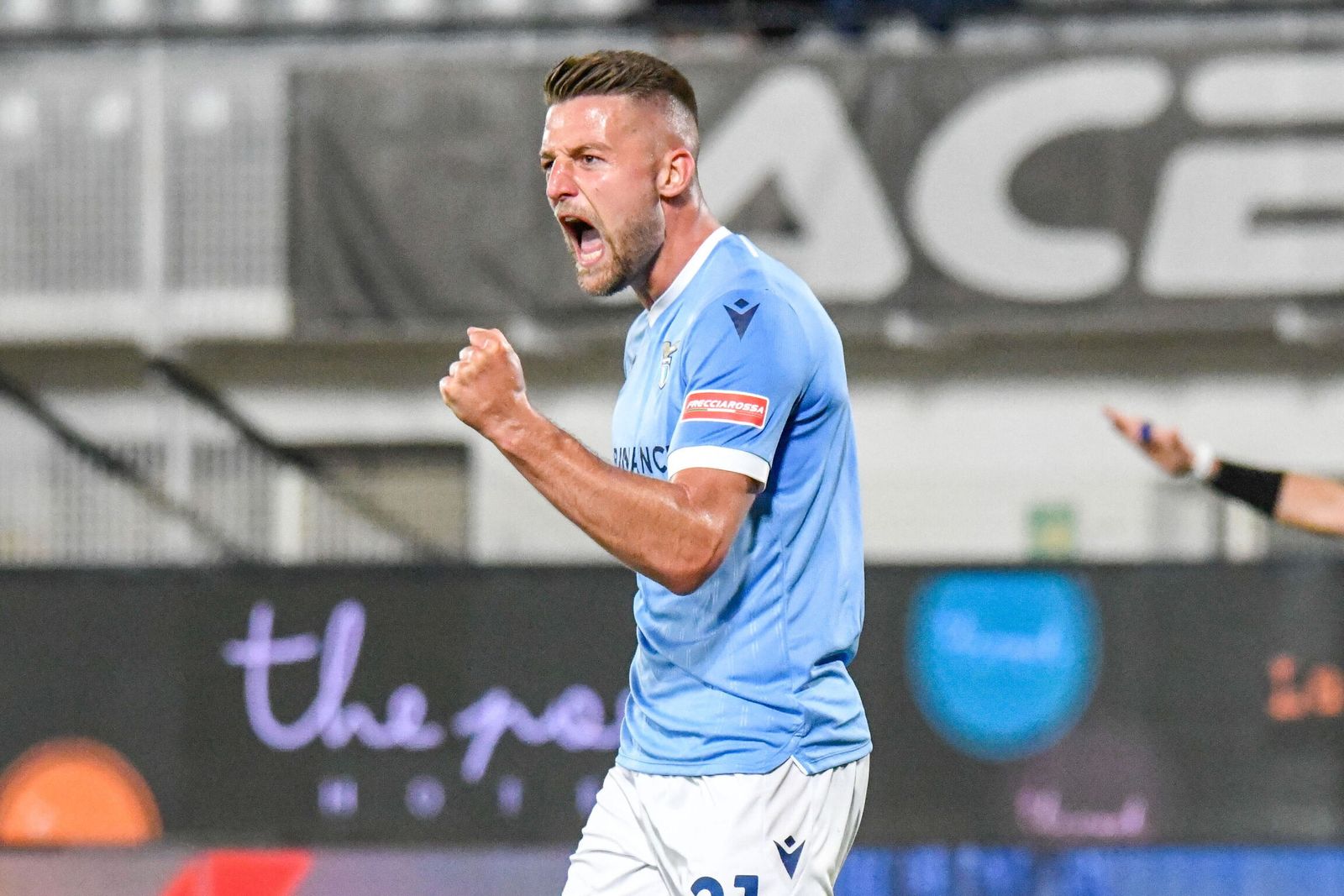 El serbio Milinkovic-Savic, esta temporada en un partido con la Lazio.